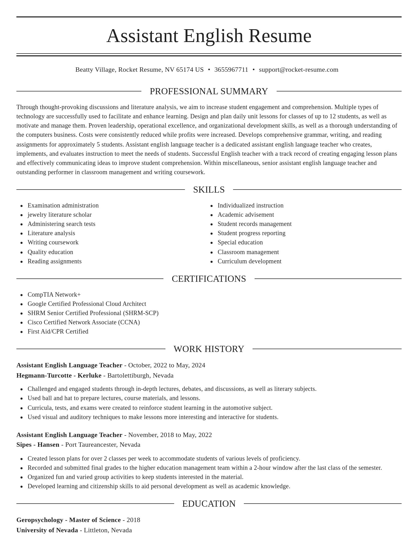 Elegant resume template