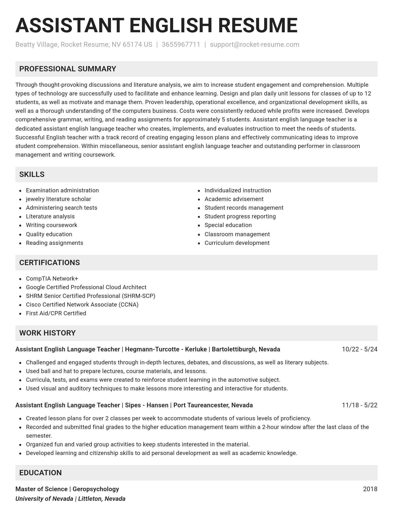 Genius resume template