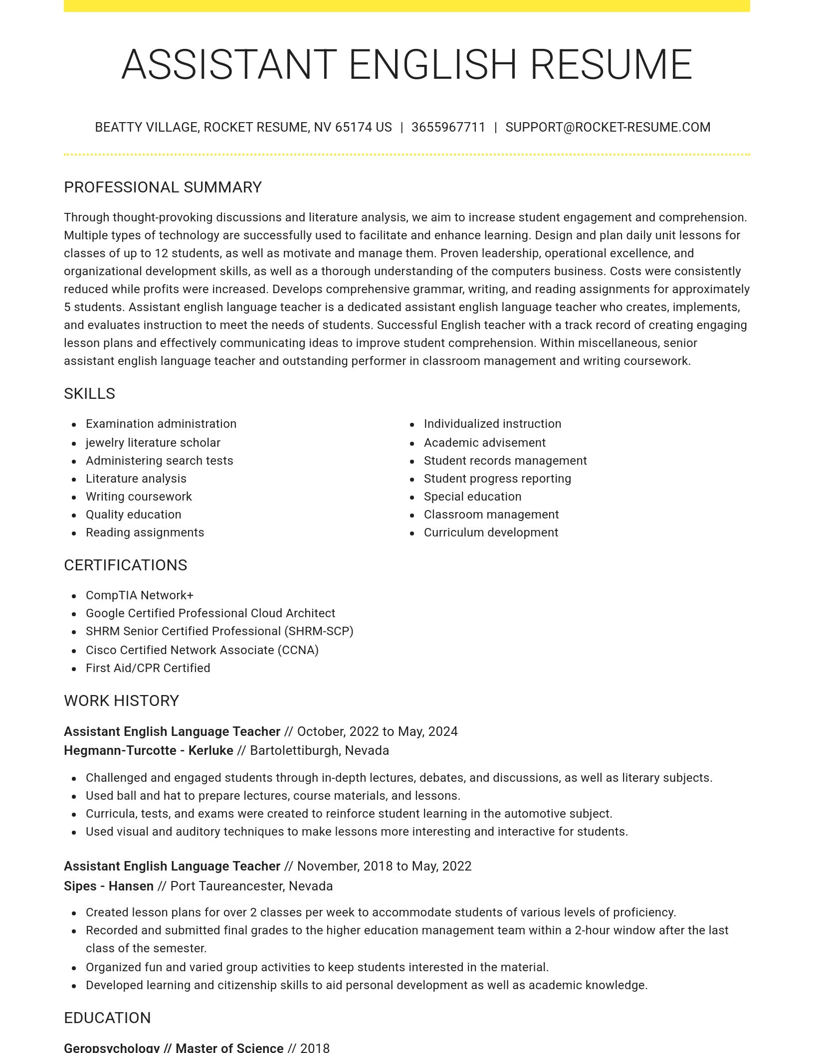 Grand resume template