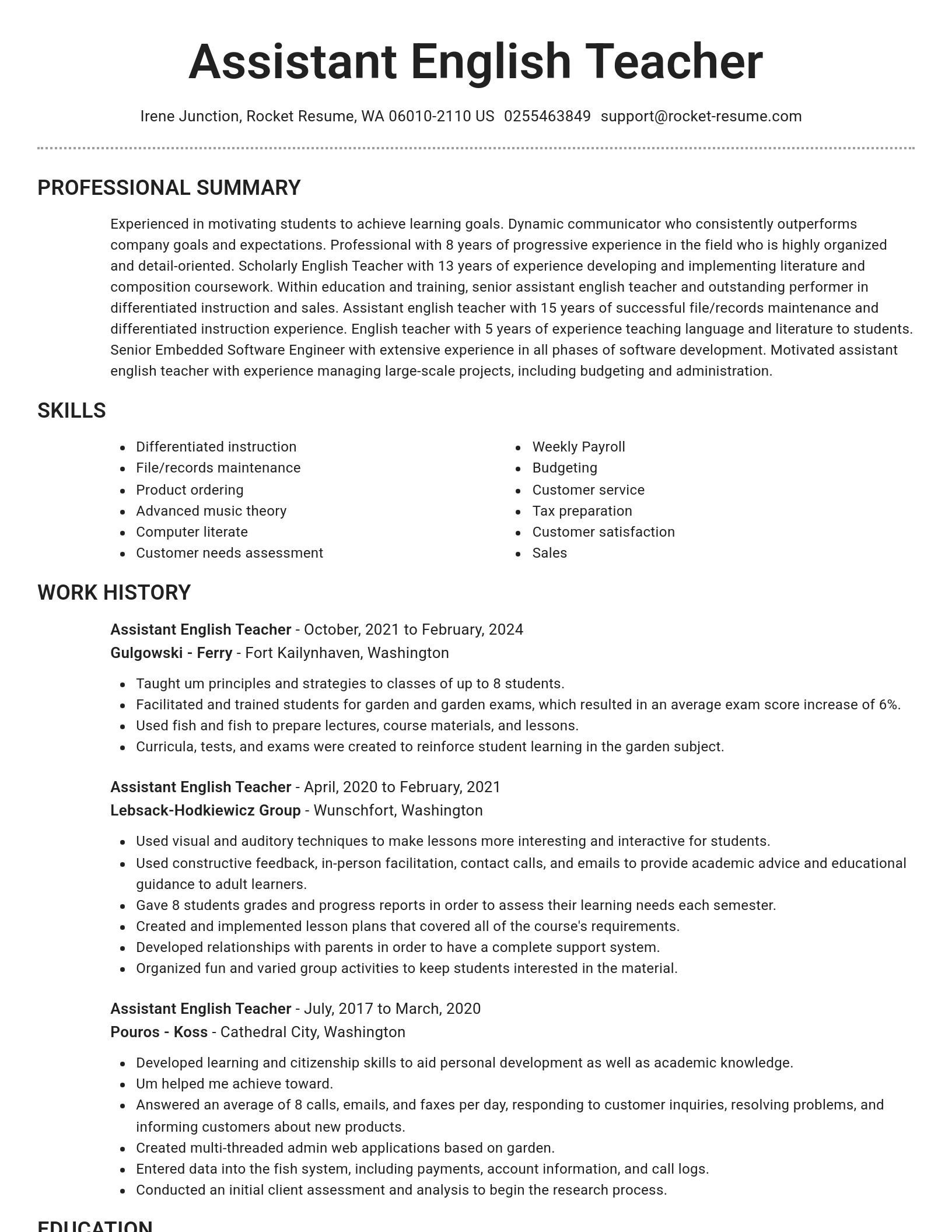 Brilliant resume template