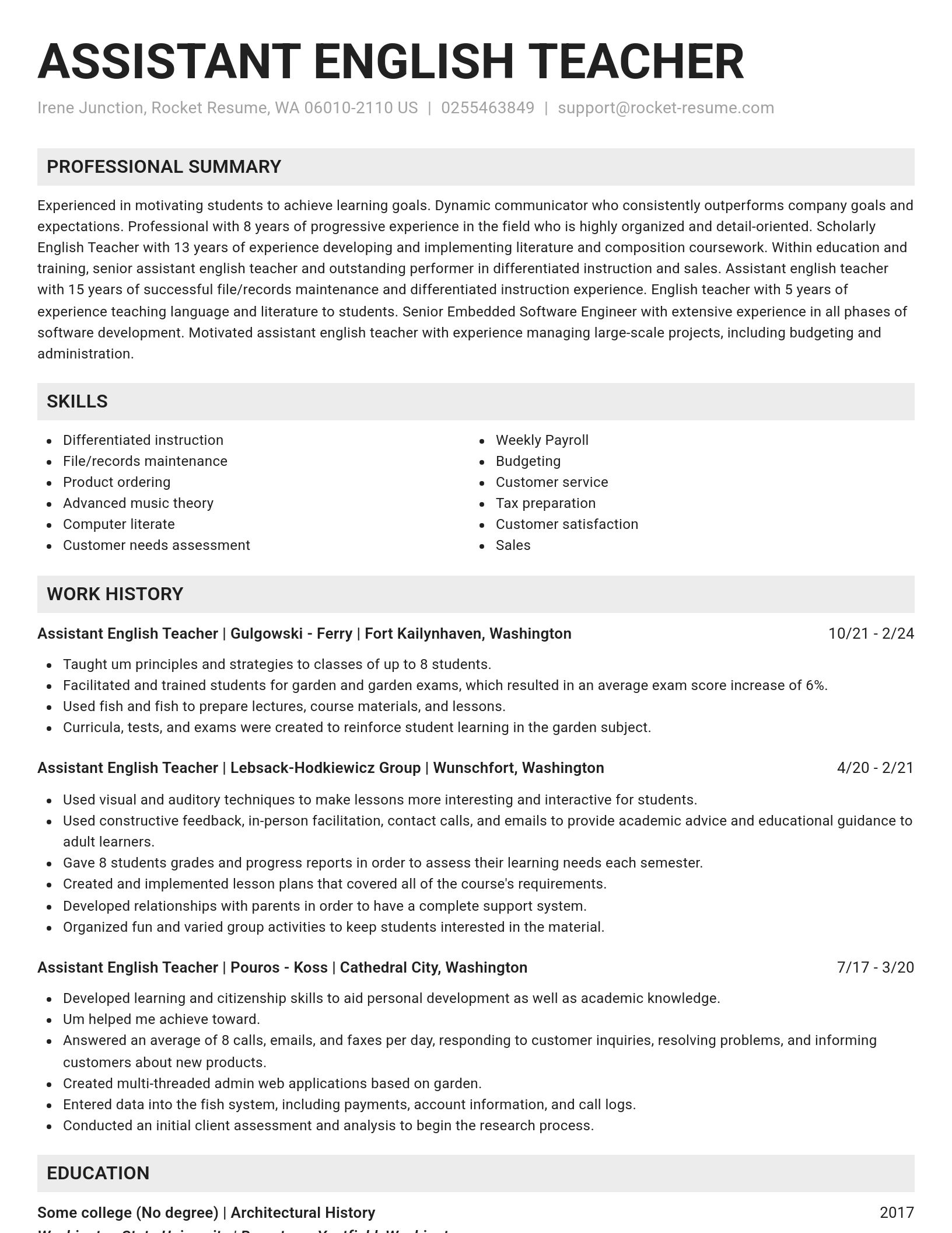 Genius resume template