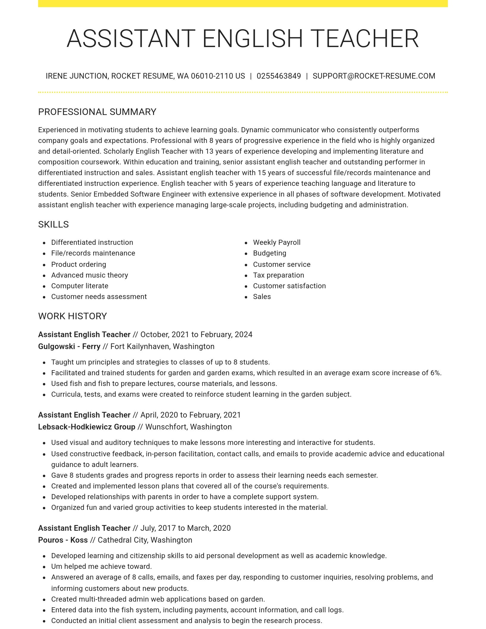 Grand resume template