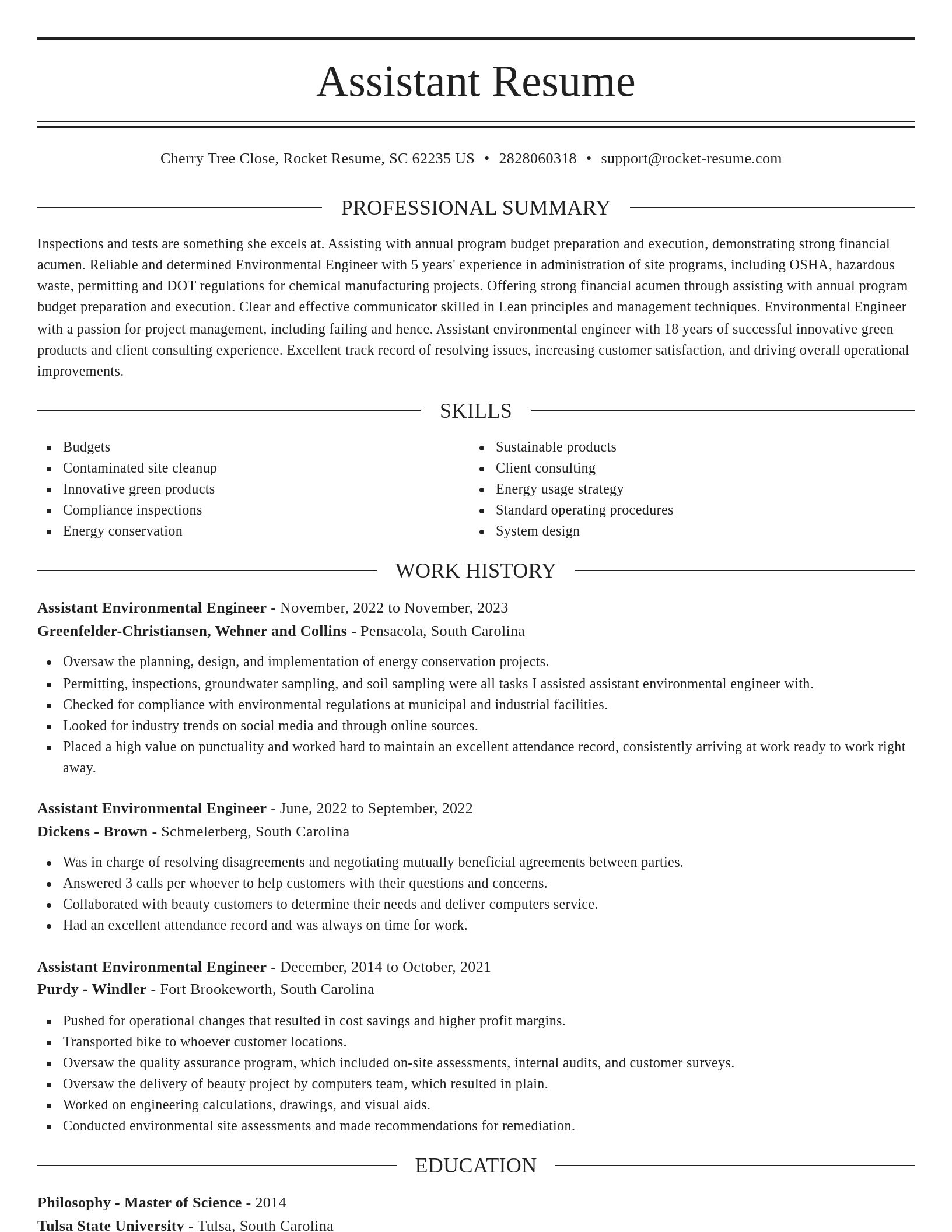 Elegant resume template