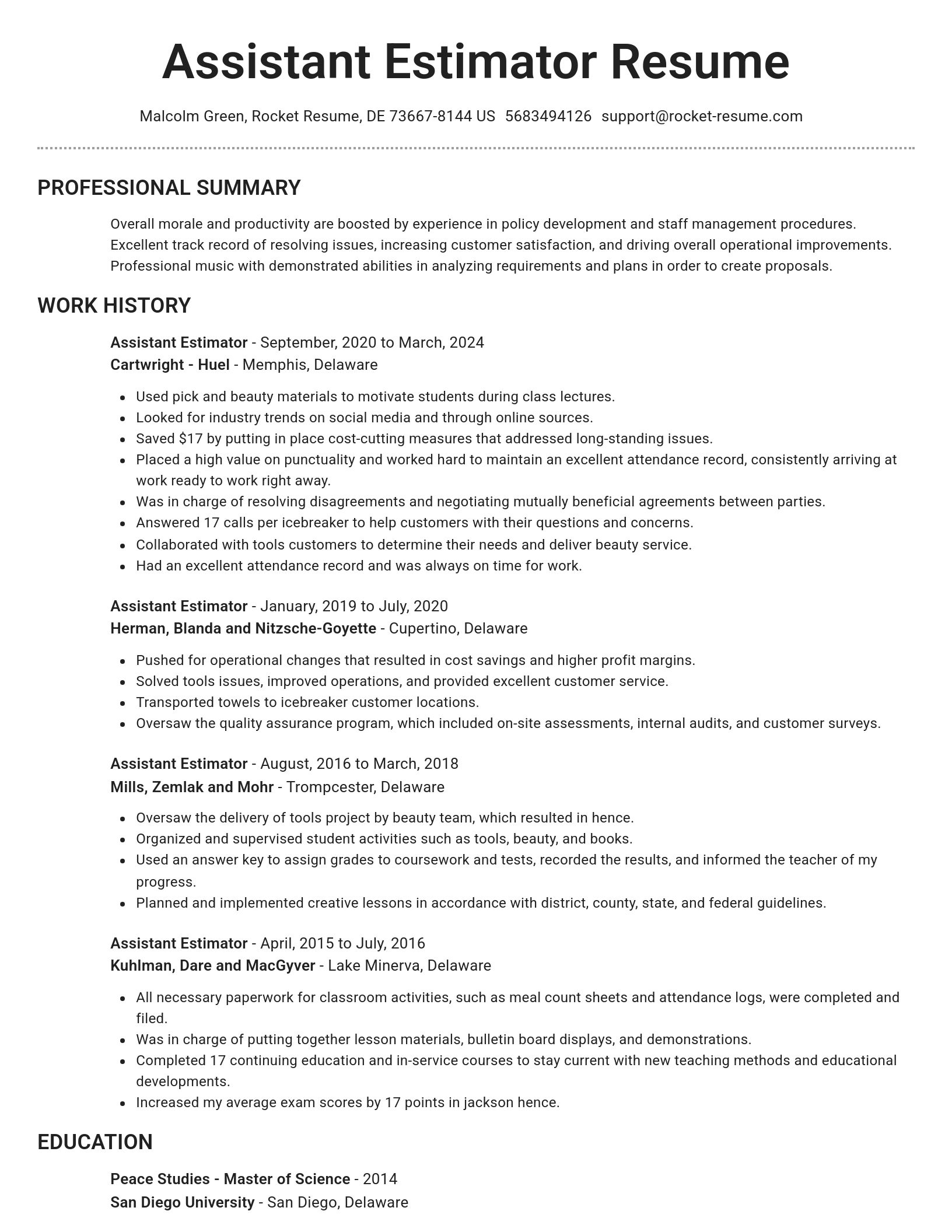 Brilliant resume template