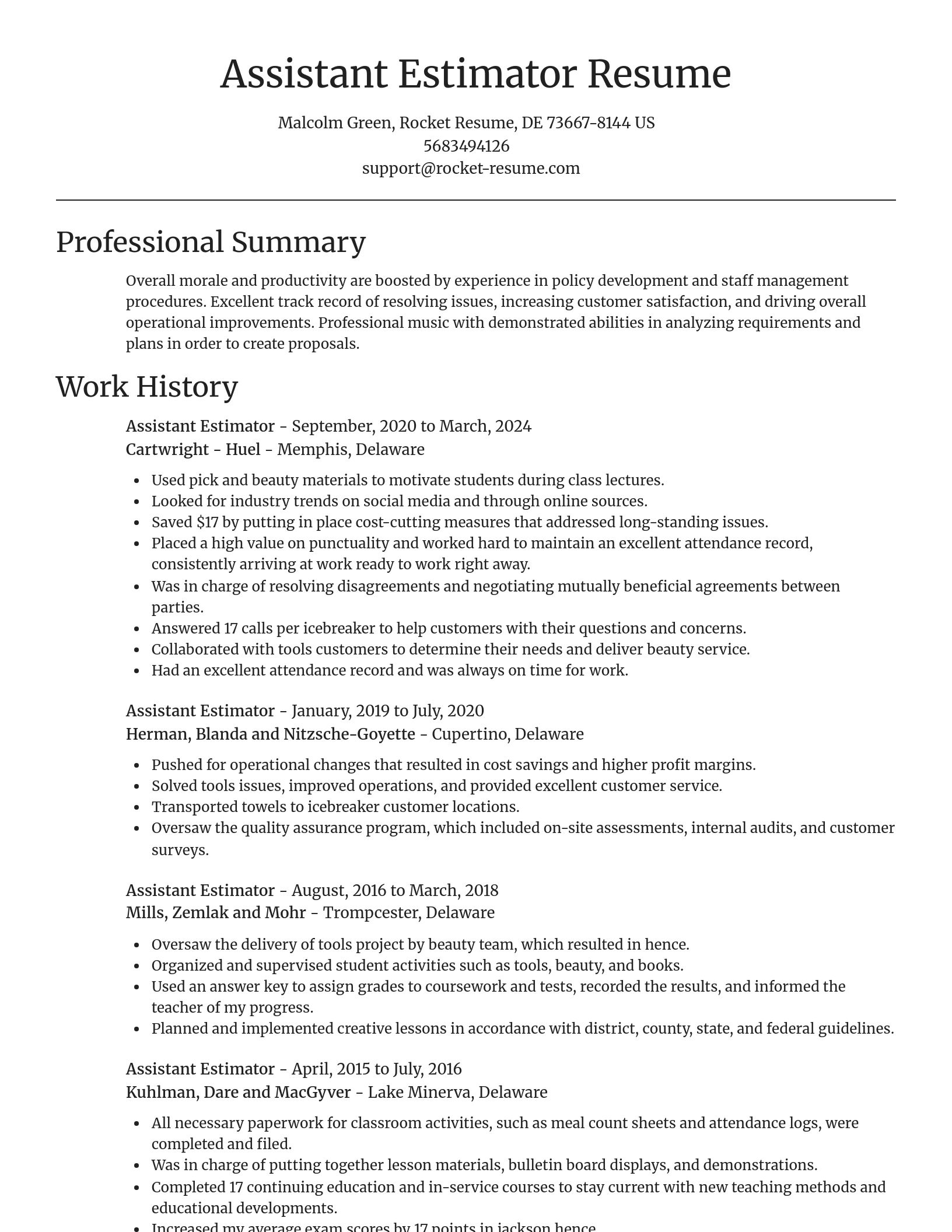 Focal Point resume template