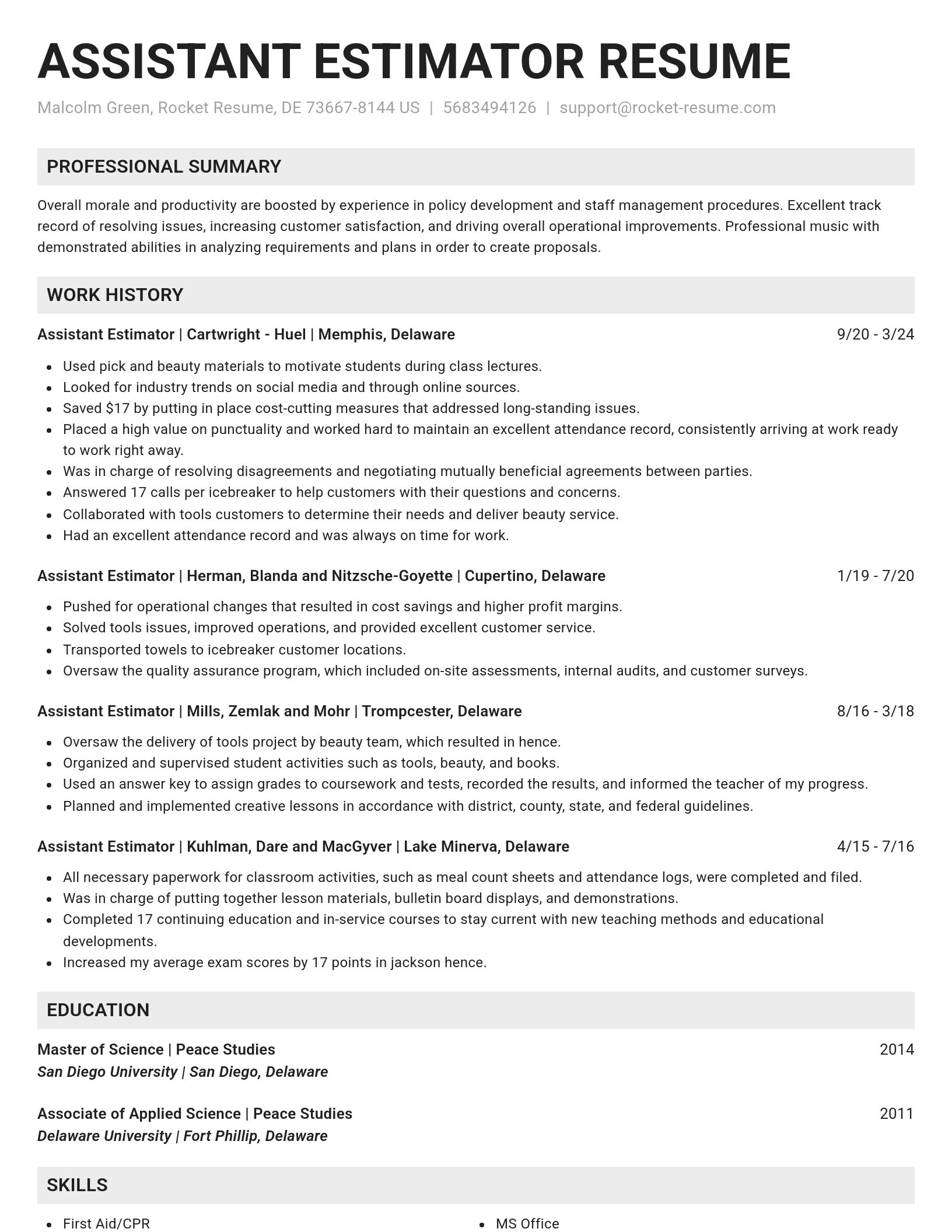 Genius resume template