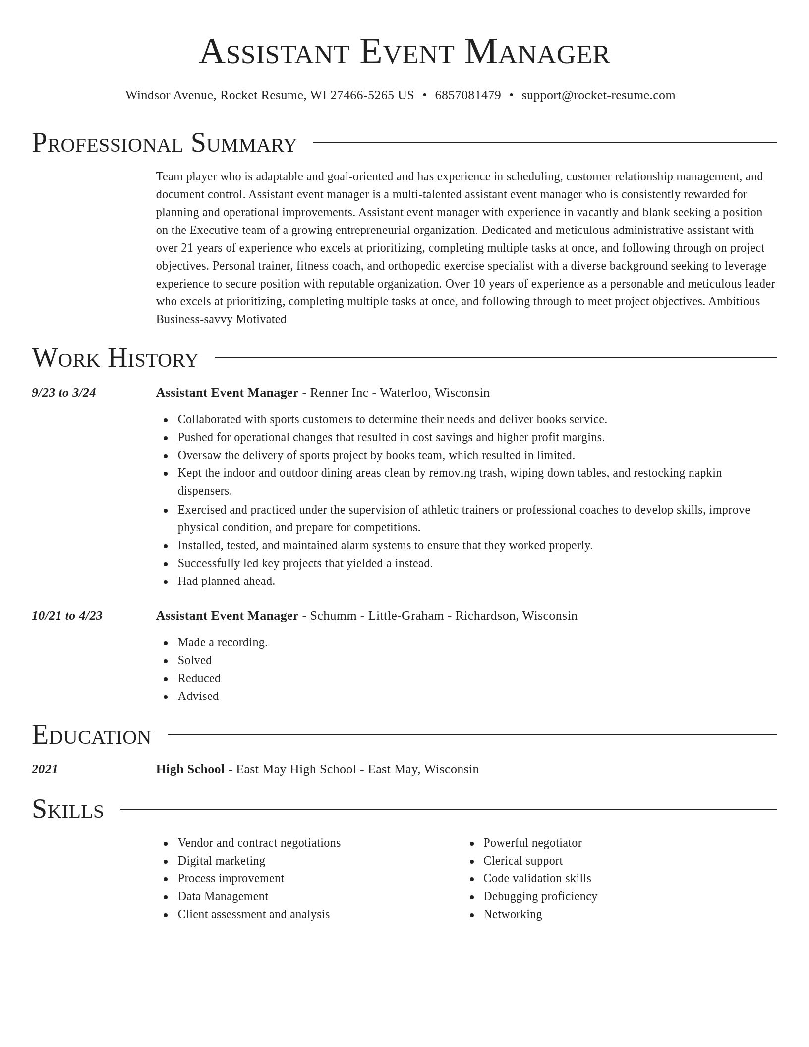 Director resume template