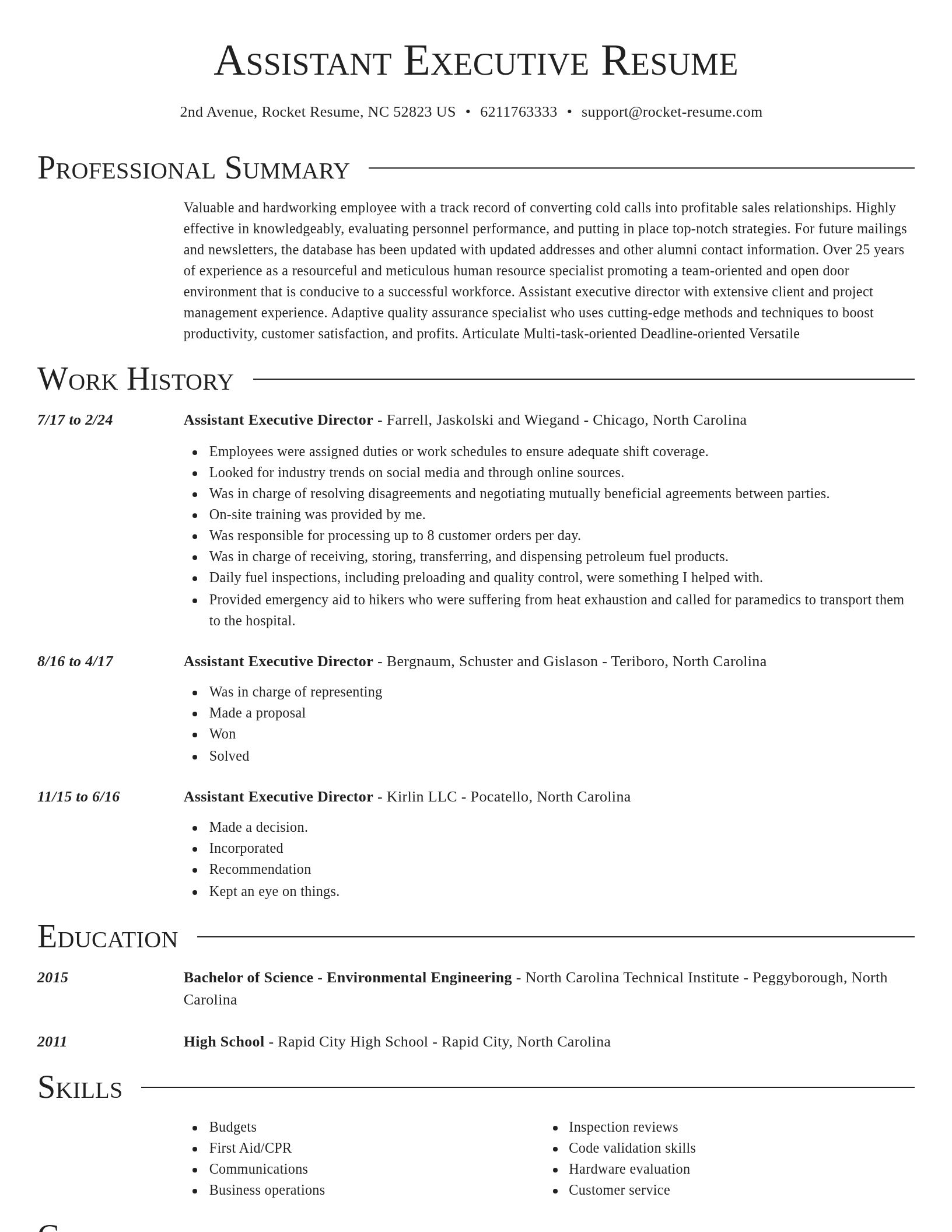 Director resume template