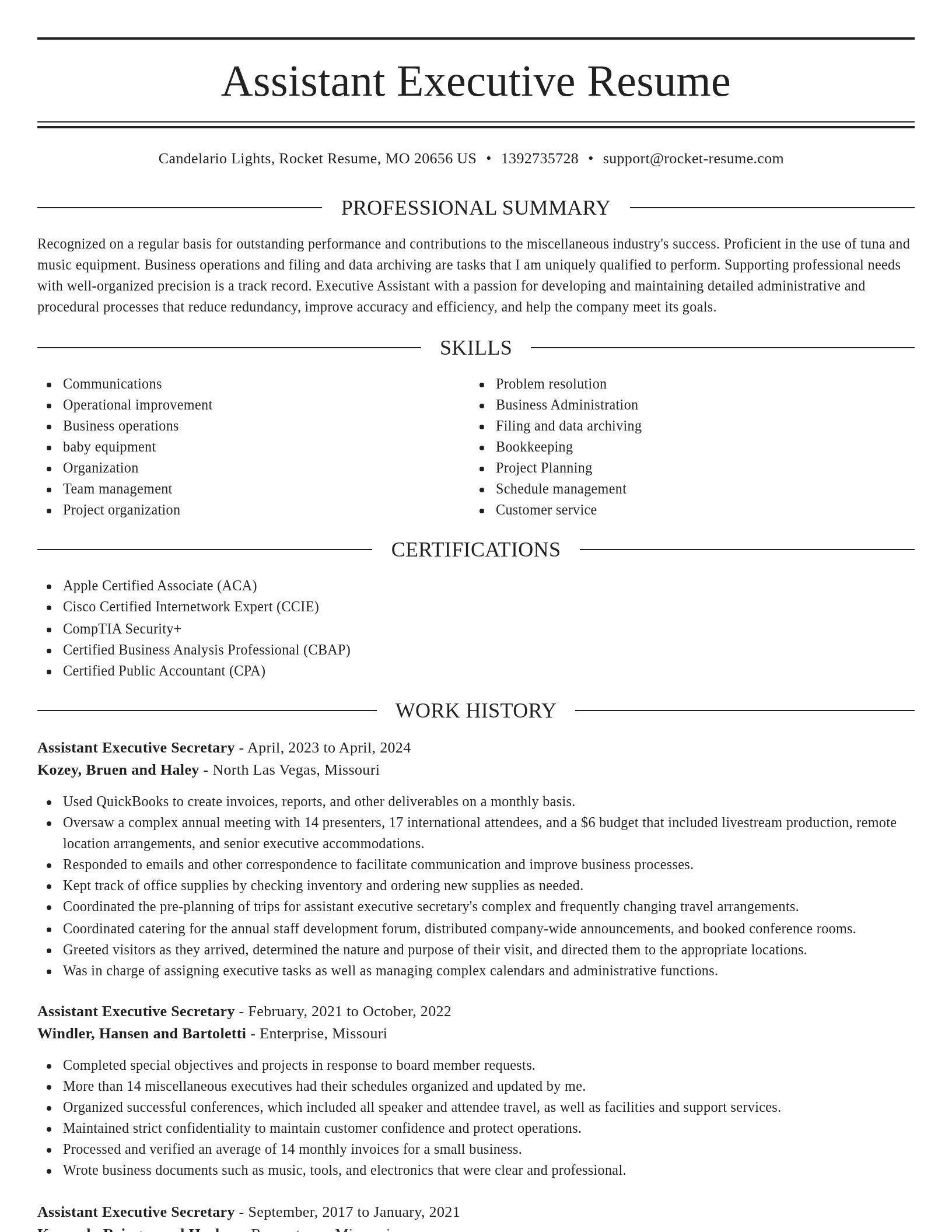 Elegant resume template
