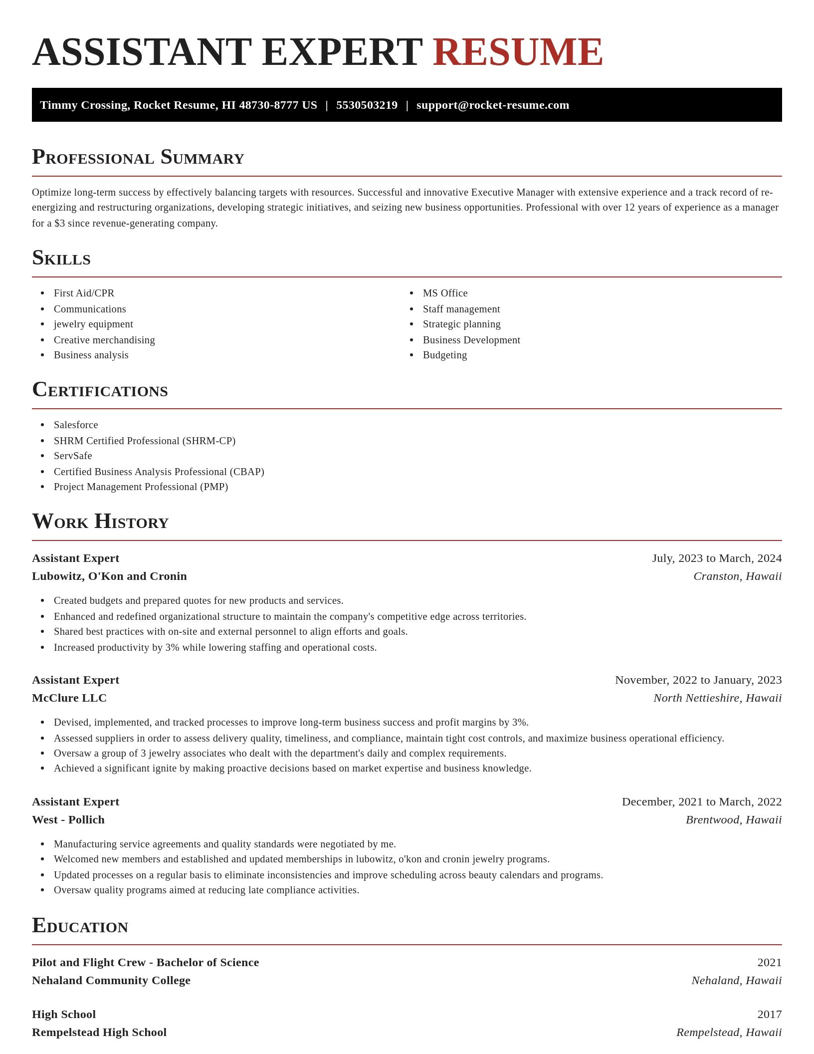 Exquisite resume template