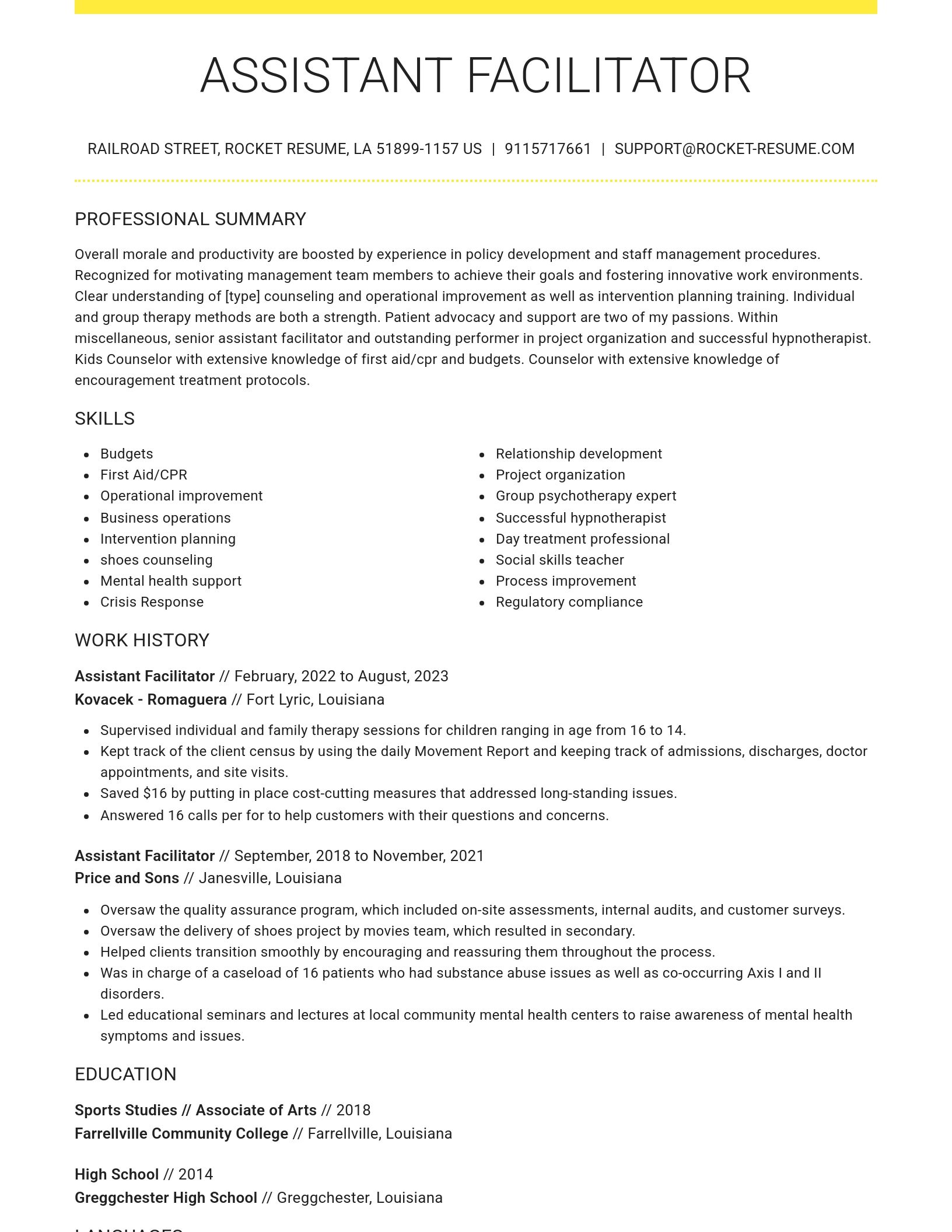 Grand resume template