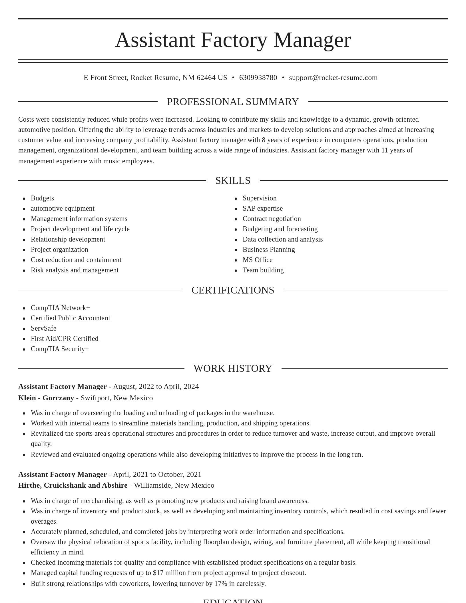 Elegant resume template