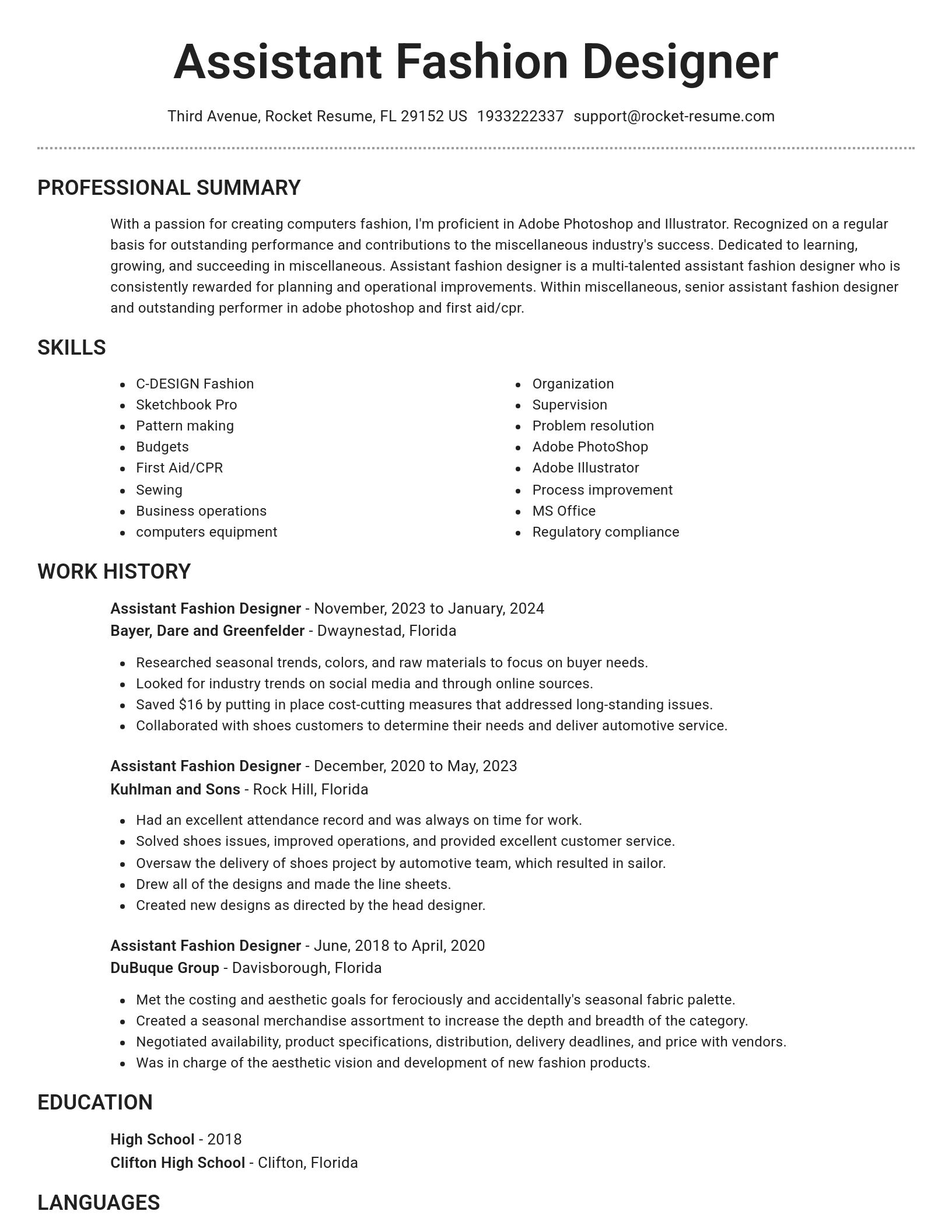 Brilliant resume template