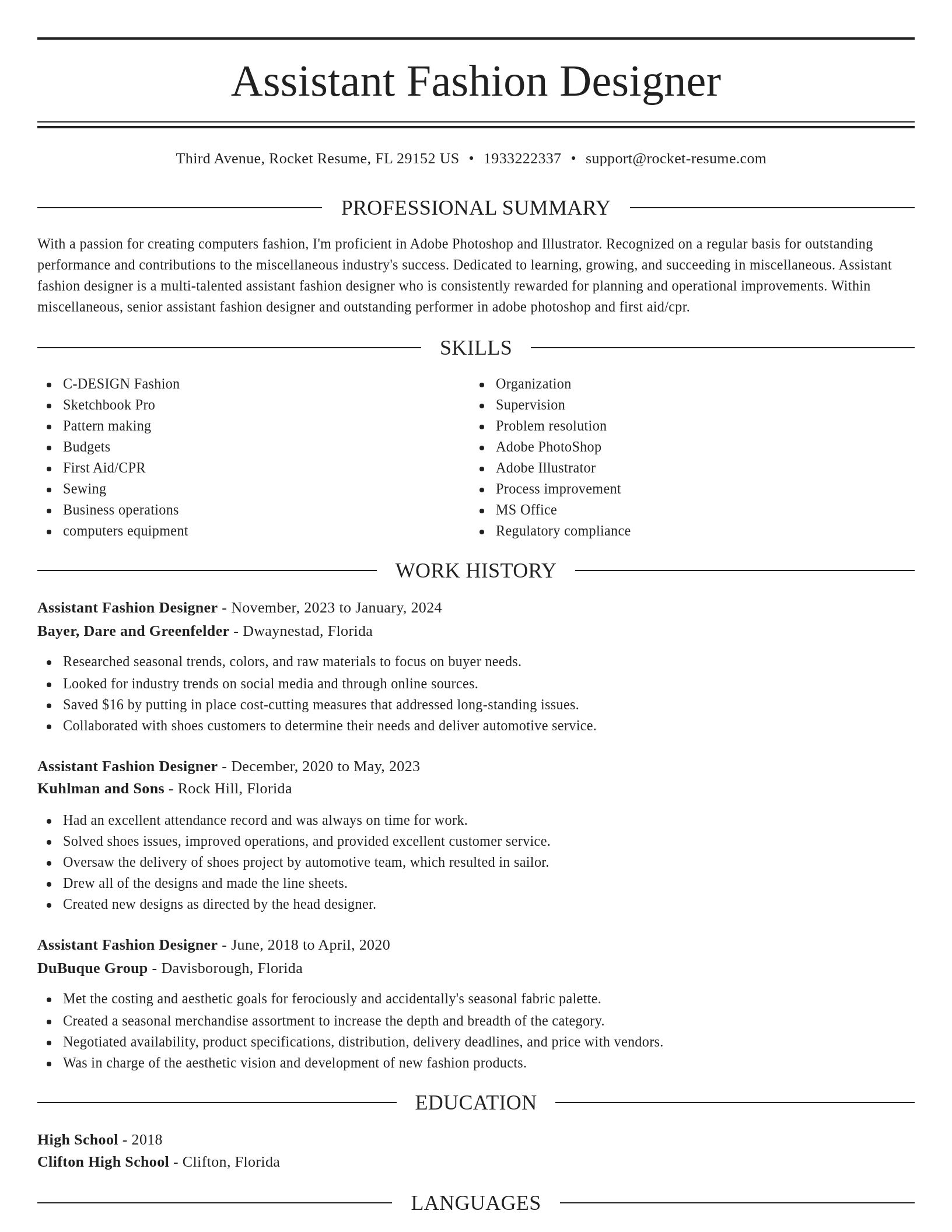 Elegant resume template