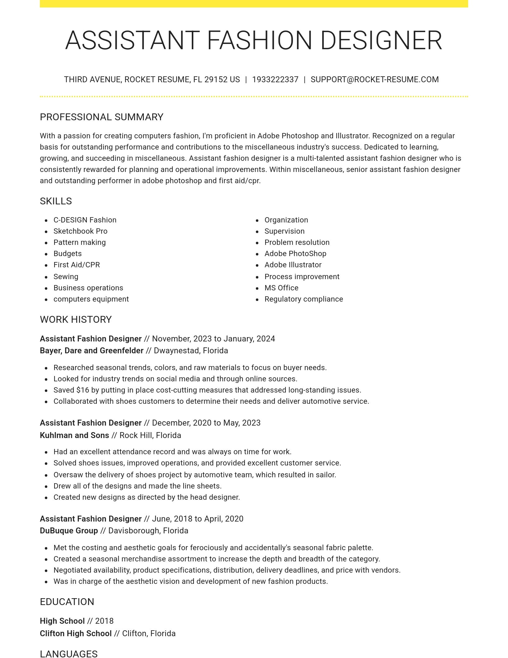 Grand resume template