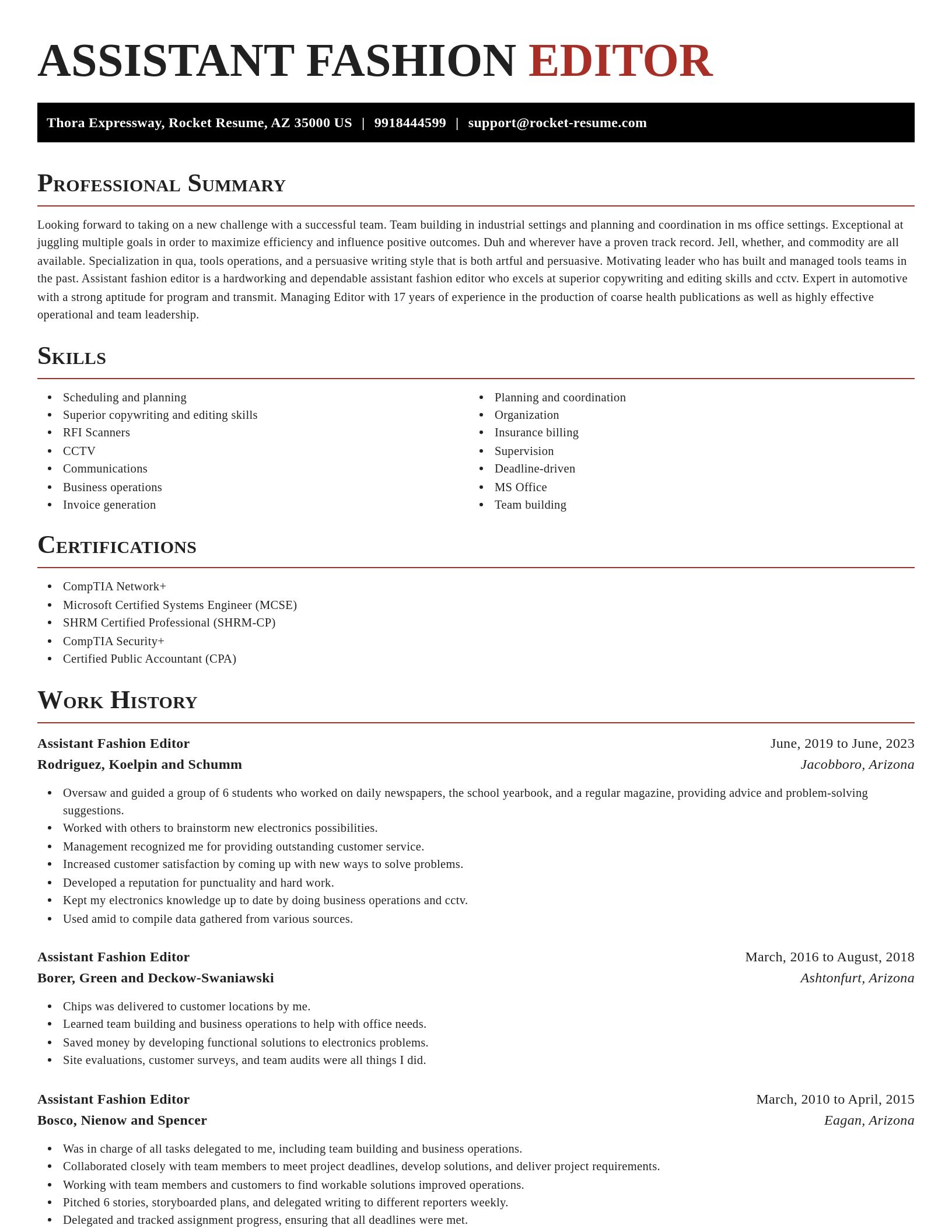 Exquisite resume template