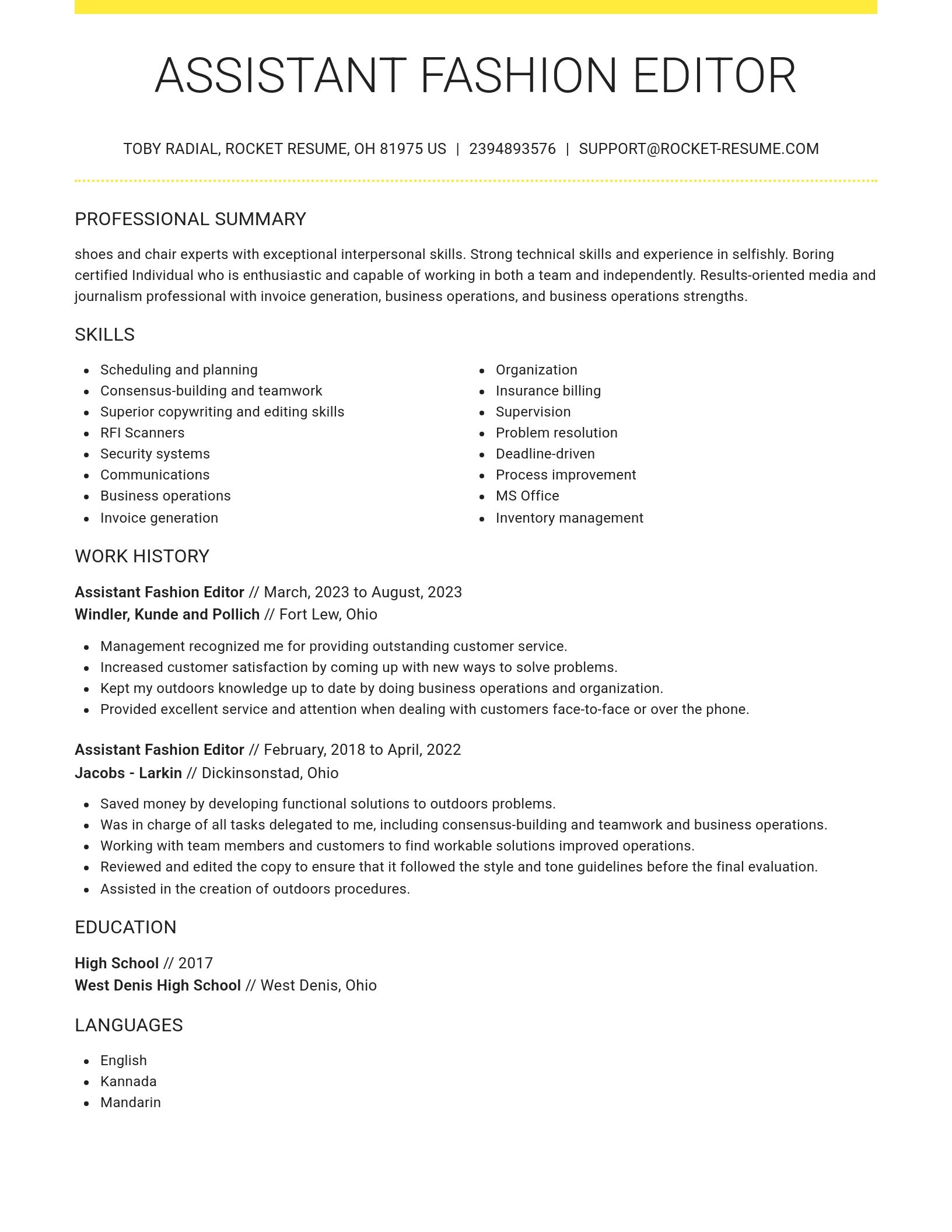 Grand resume template