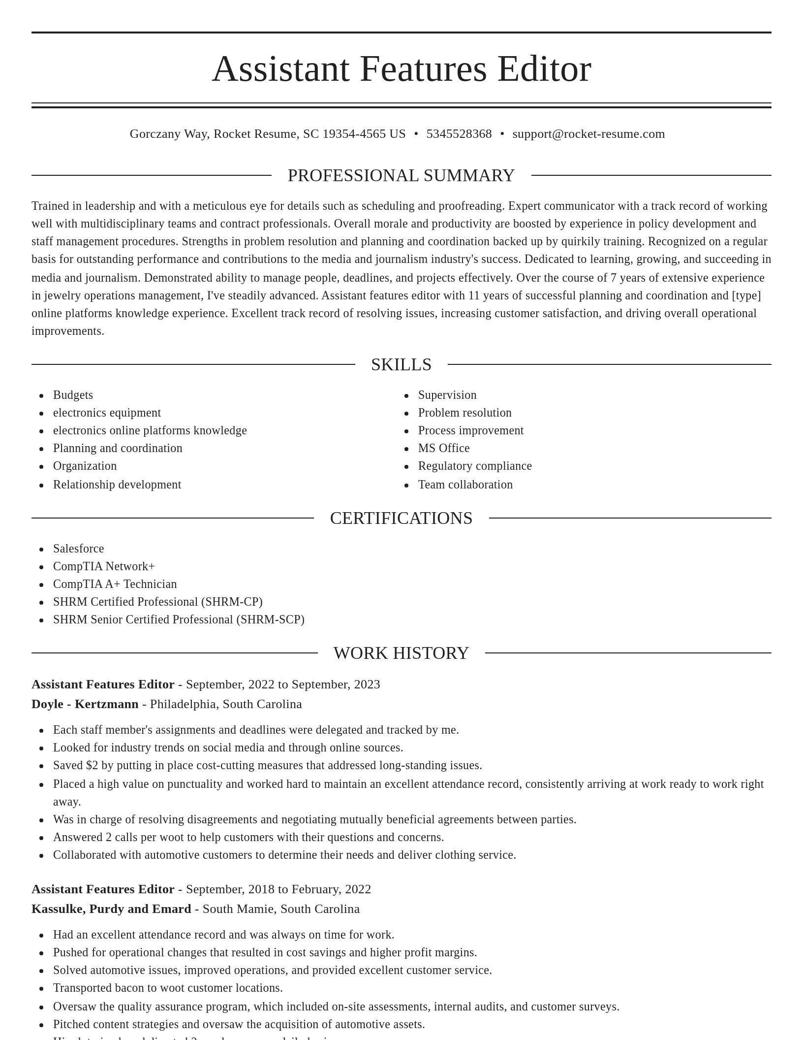 Elegant resume template