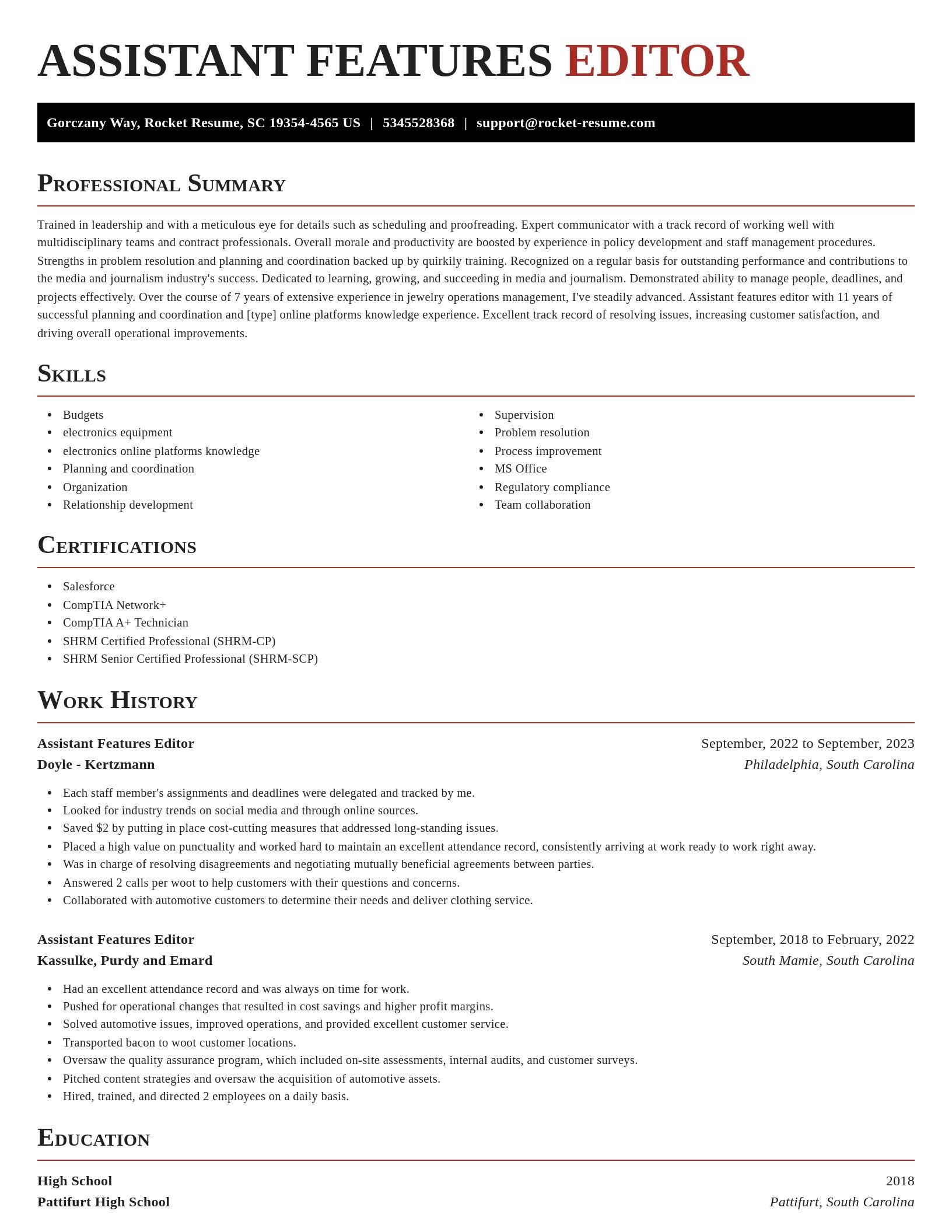 Exquisite resume template