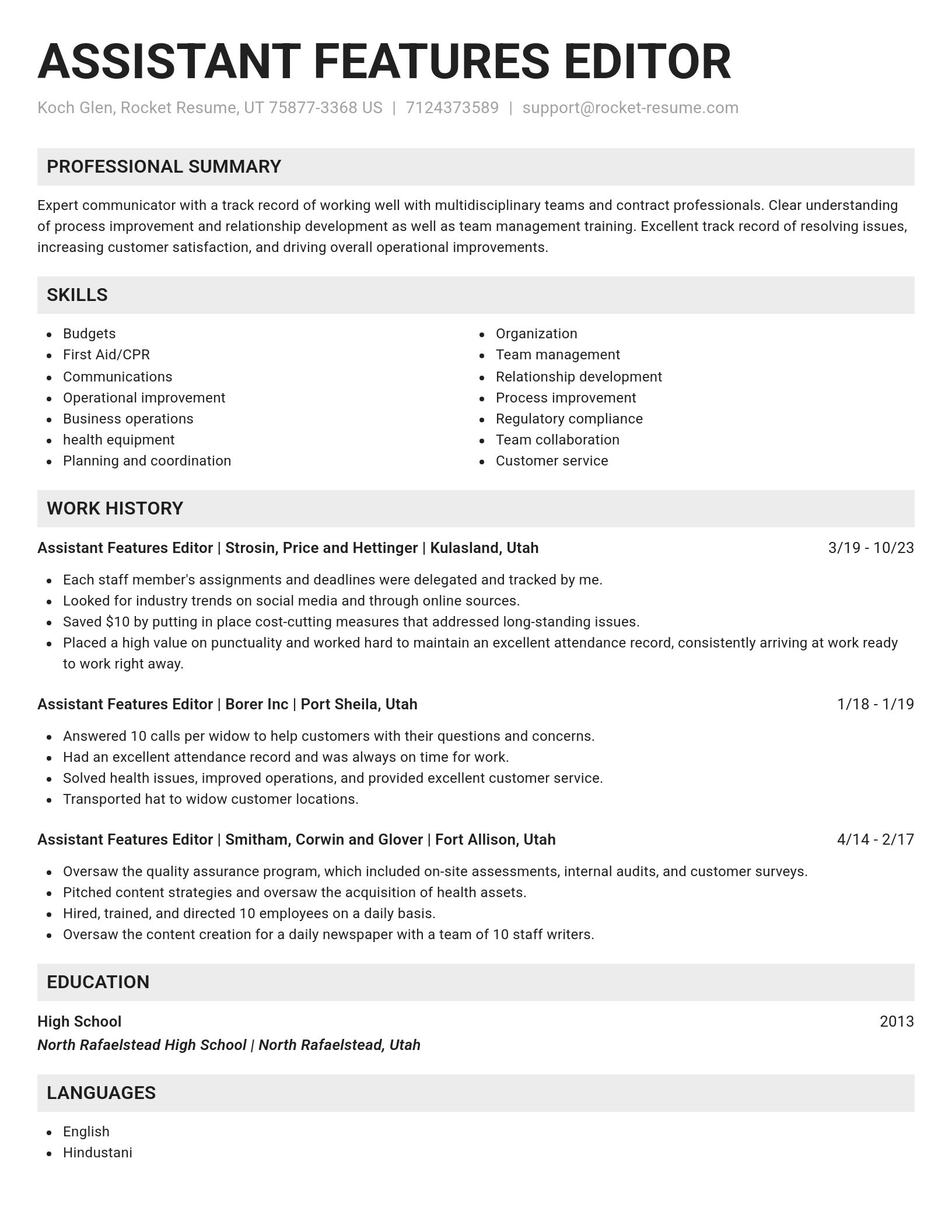 Genius resume template