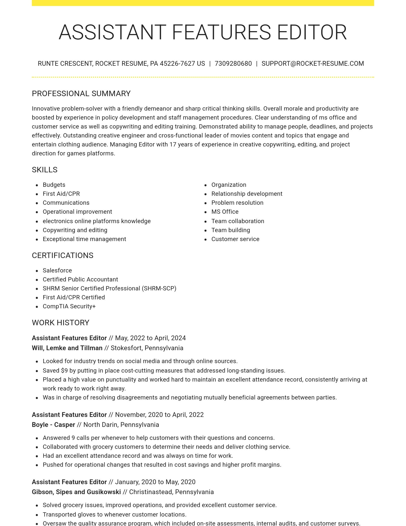 Grand resume template