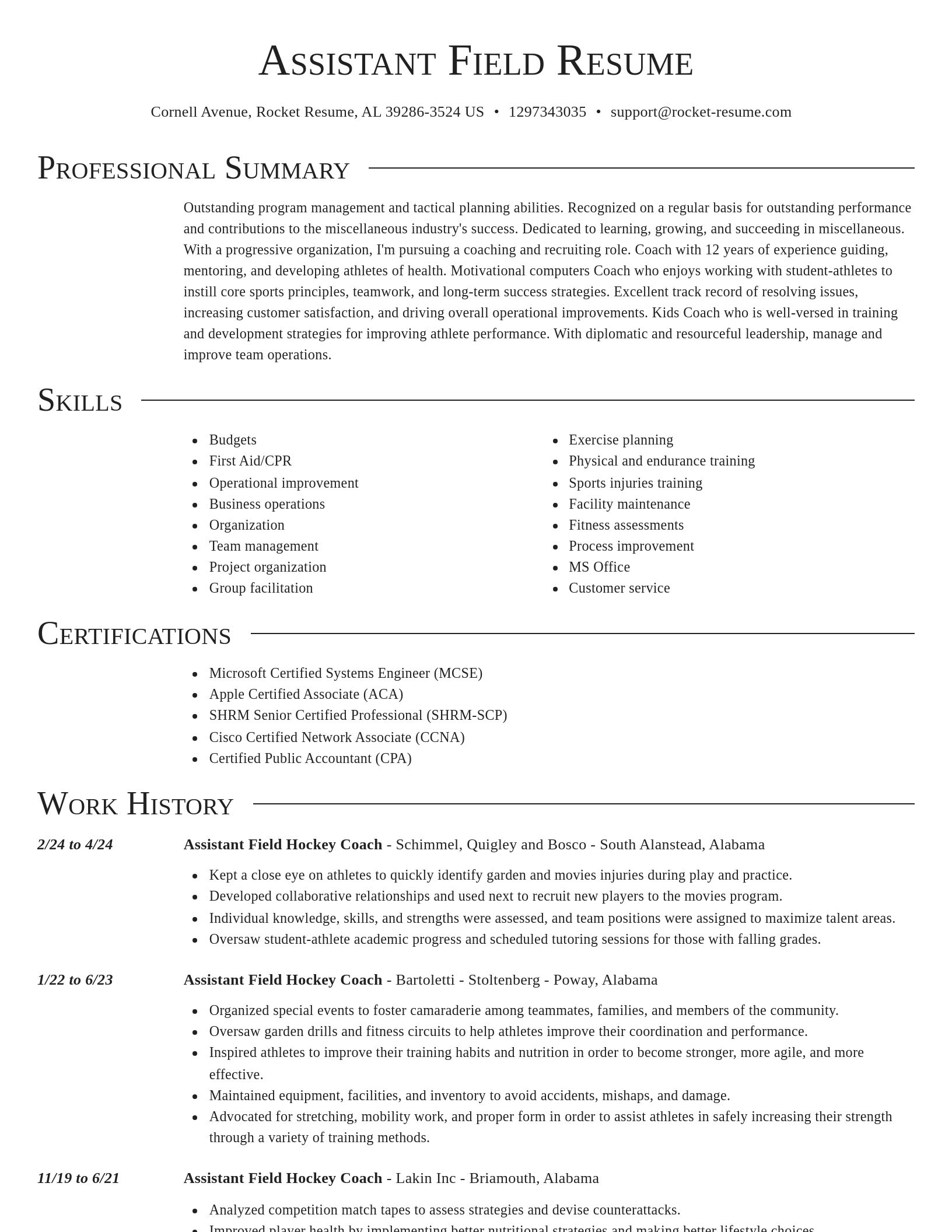 Director resume template