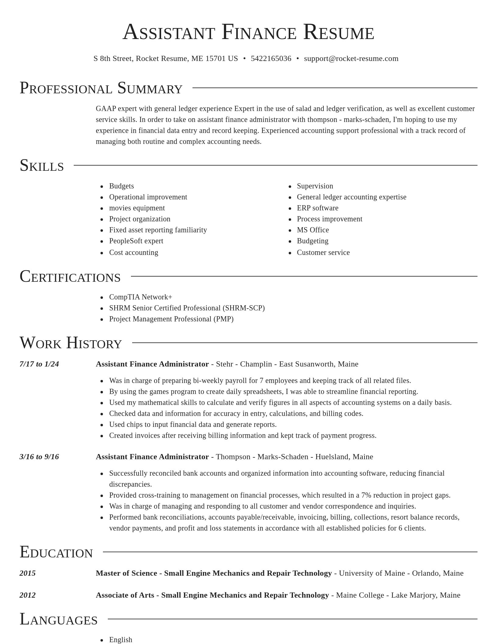 Director resume template