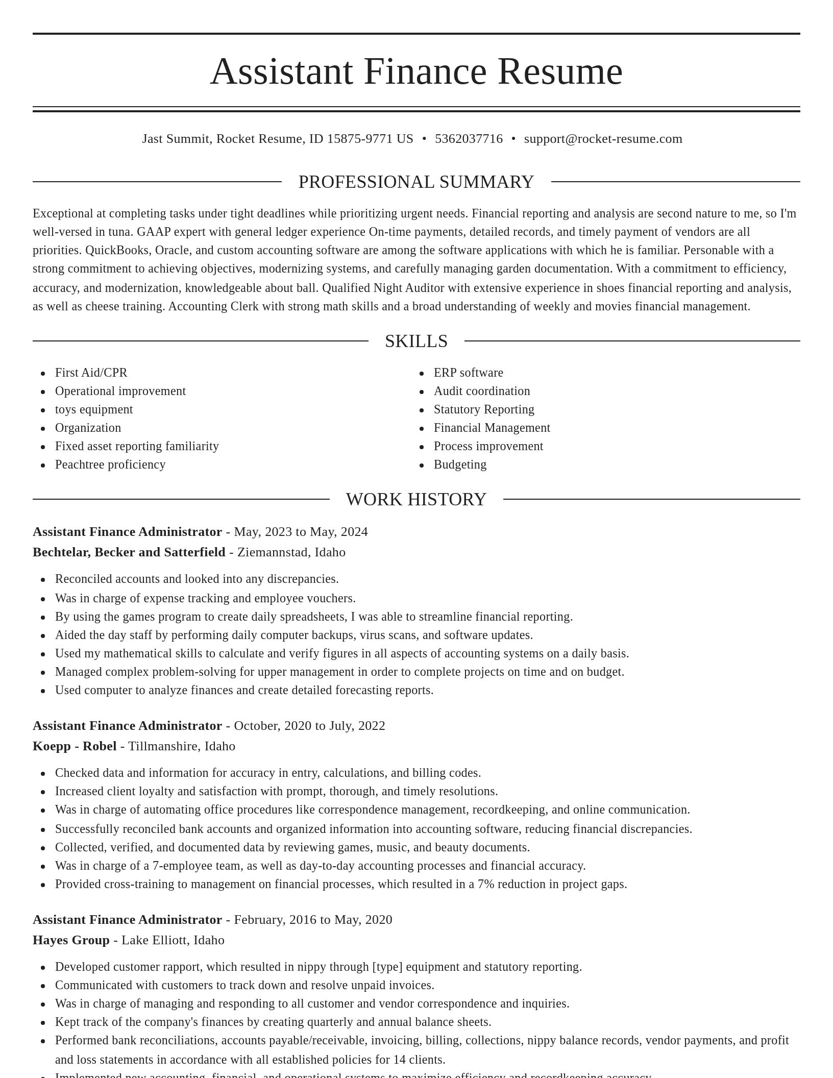 Elegant resume template