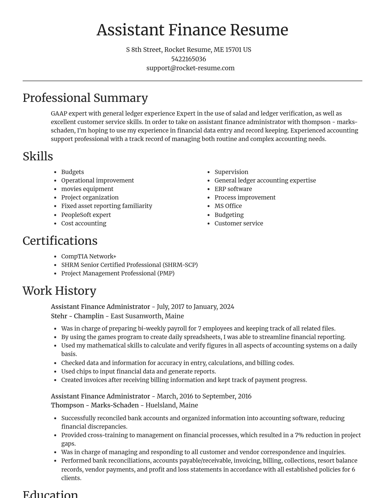Focal Point resume template