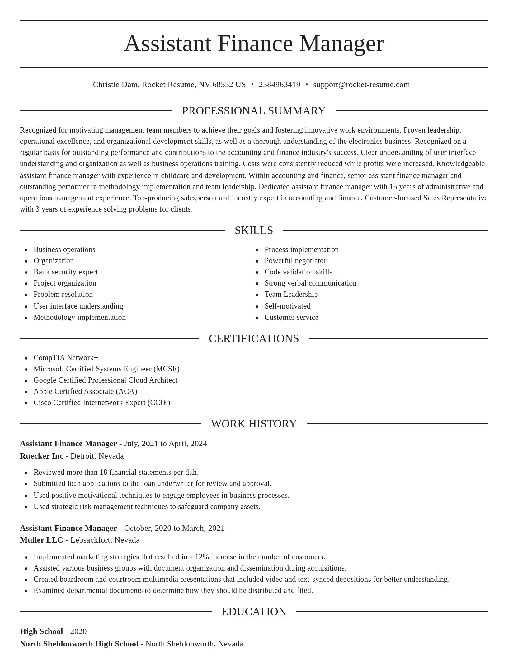Elegant resume template