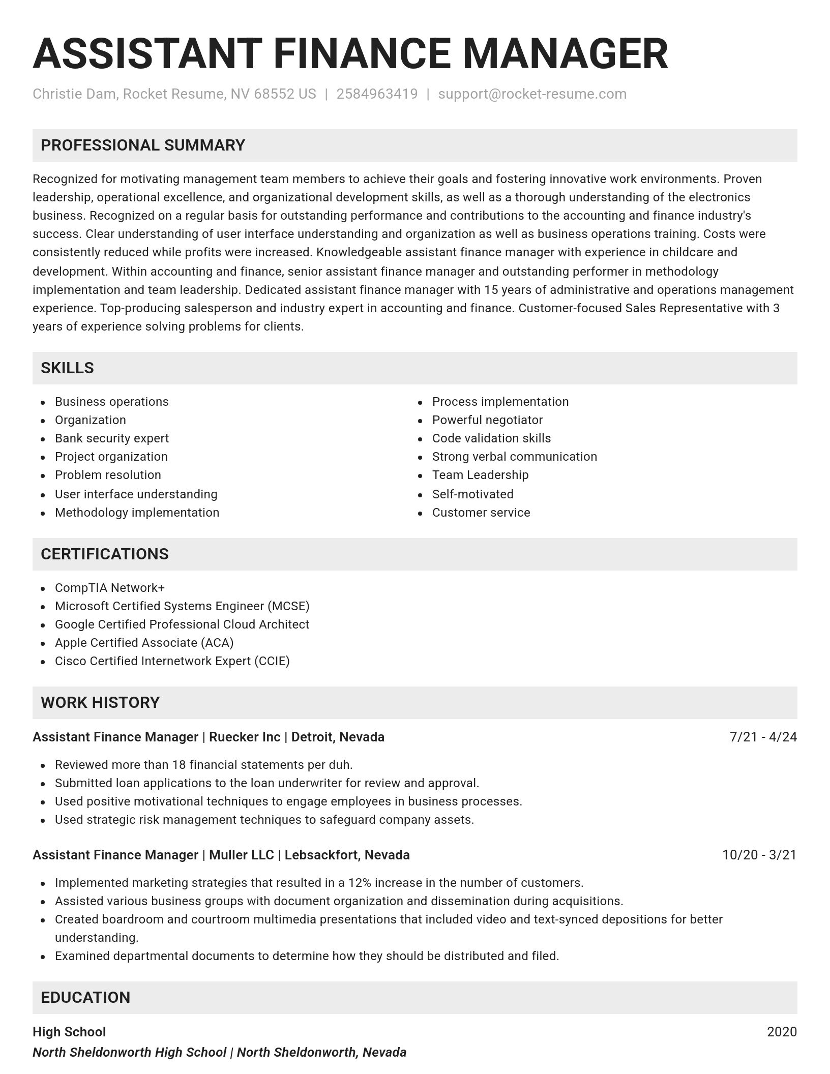 Genius resume template