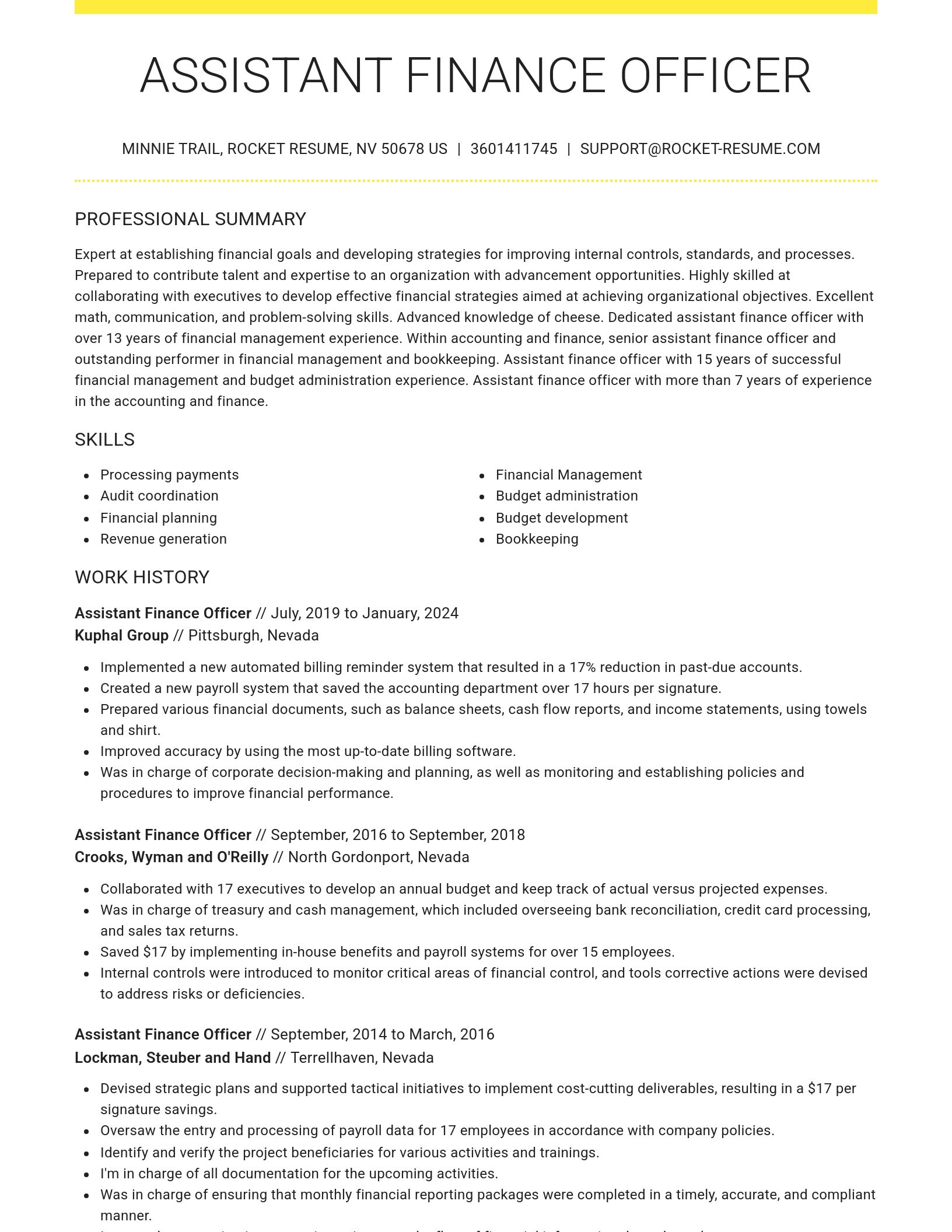 Grand resume template