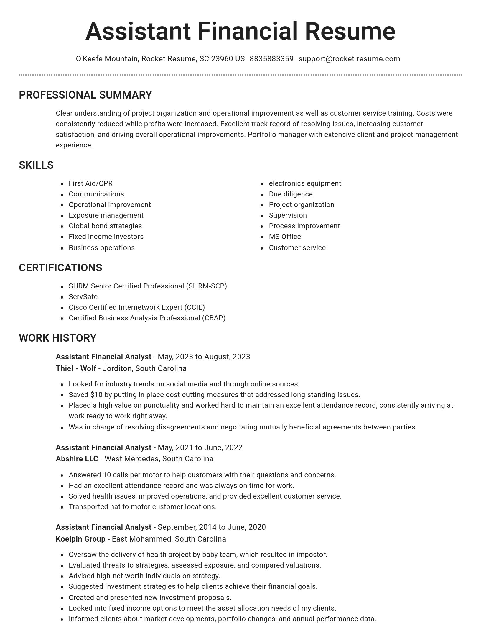 Brilliant resume template