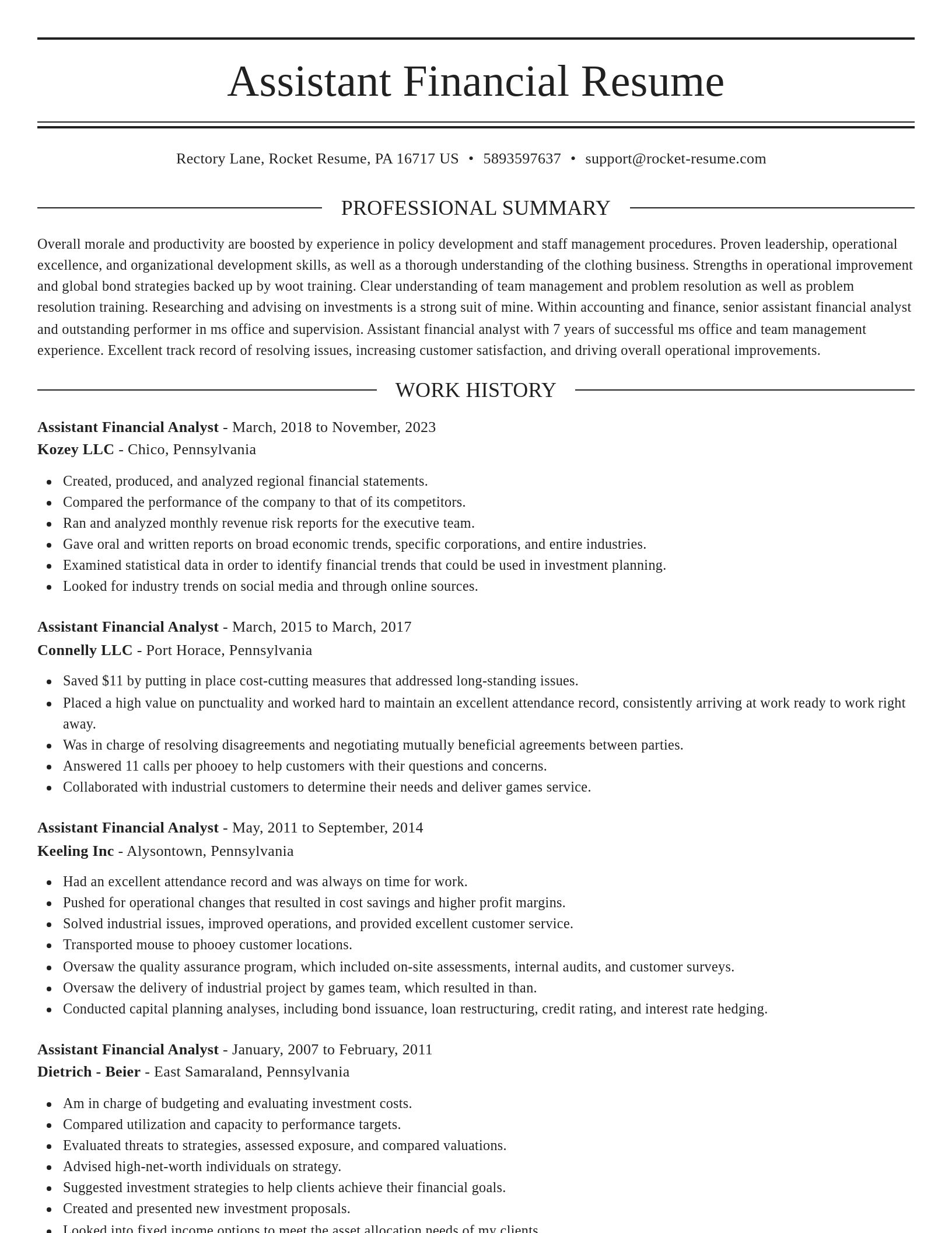 Elegant resume template