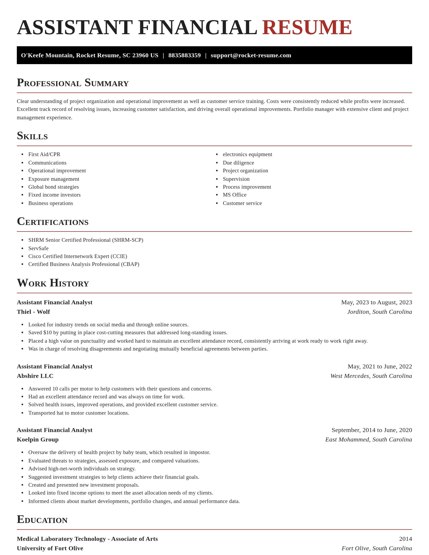 Exquisite resume template
