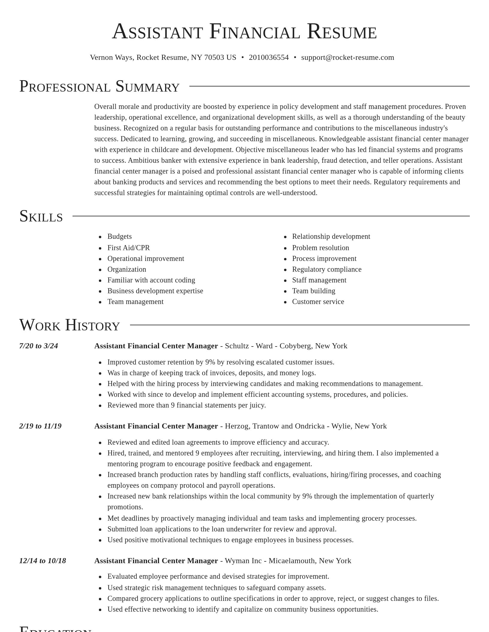 Director resume template