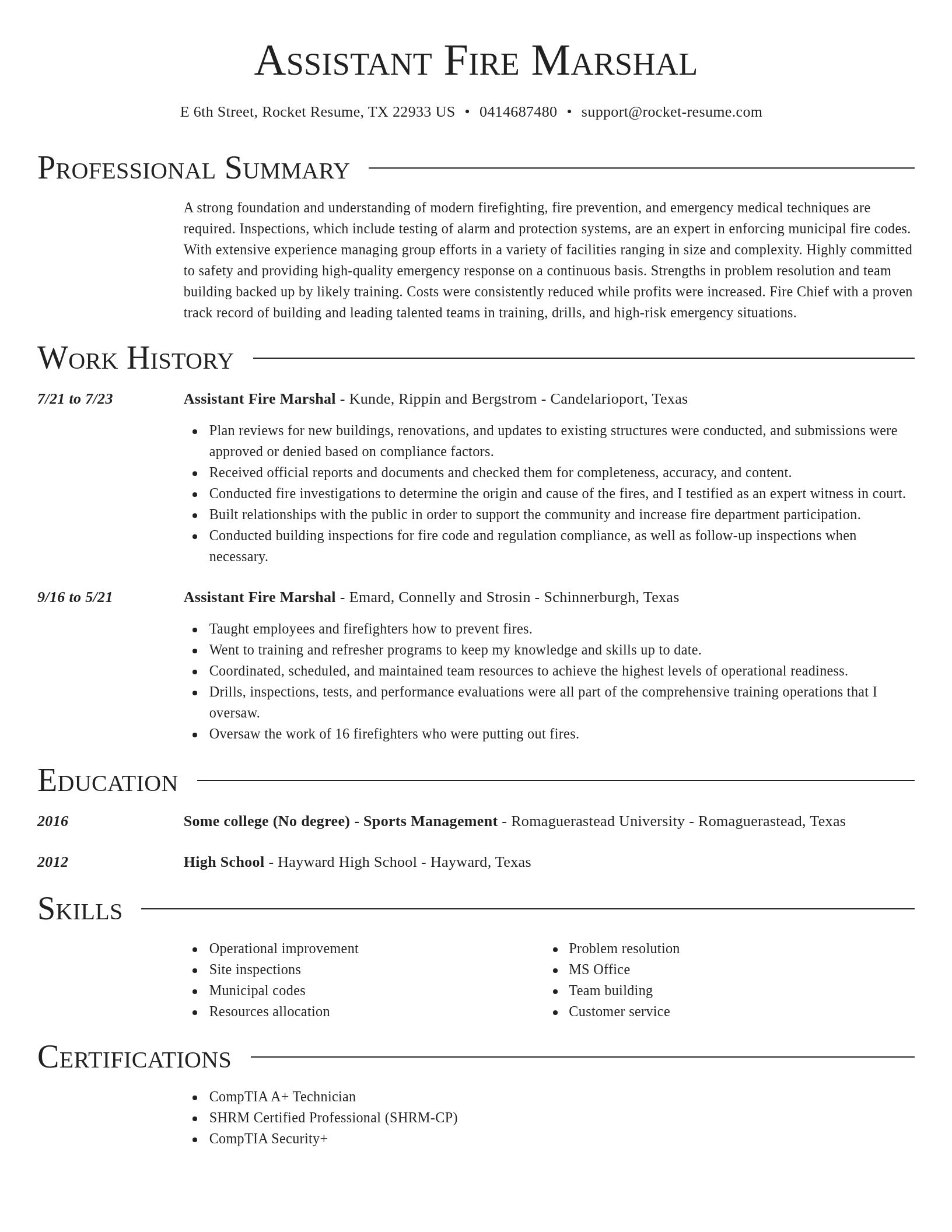 Director resume template