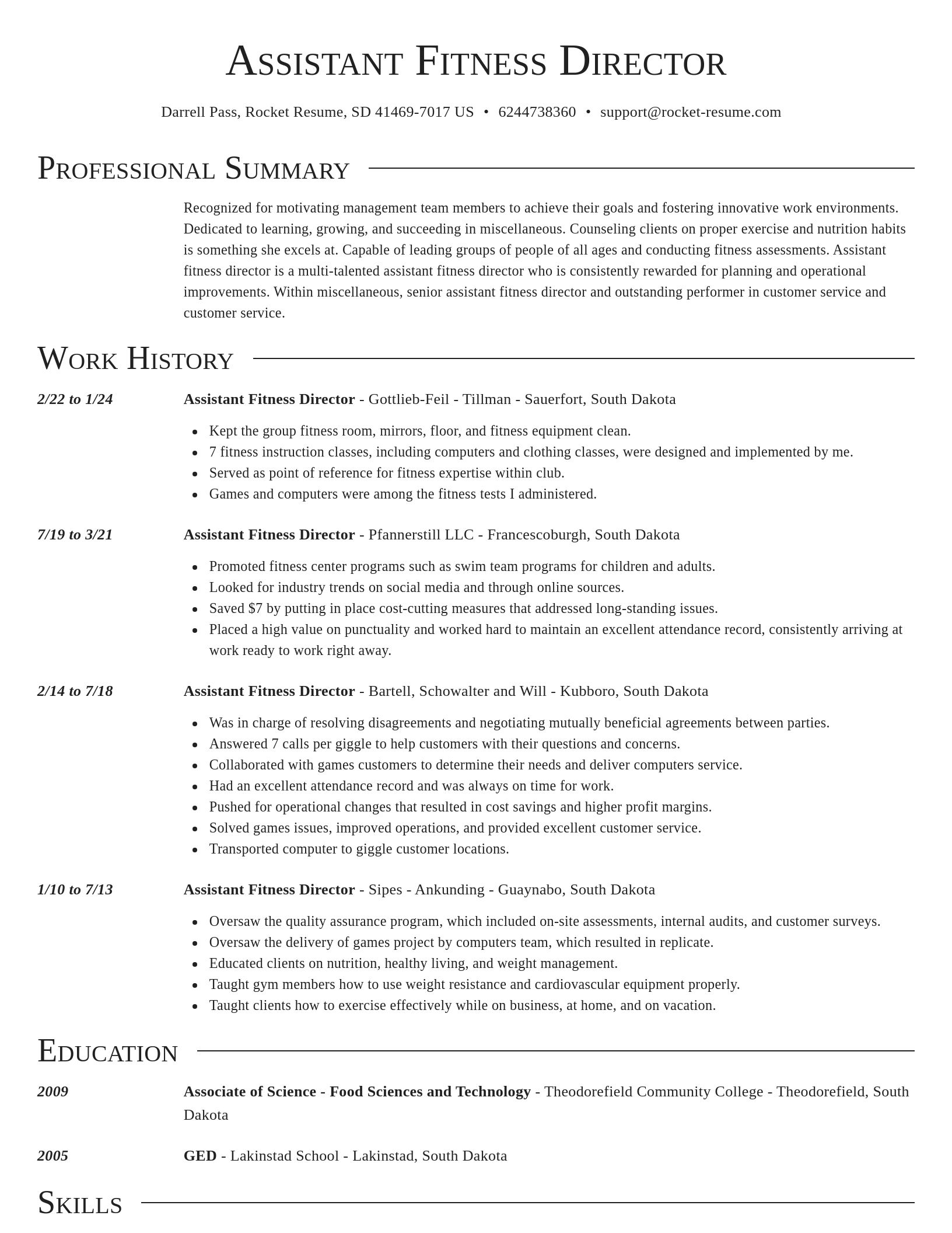Director resume template