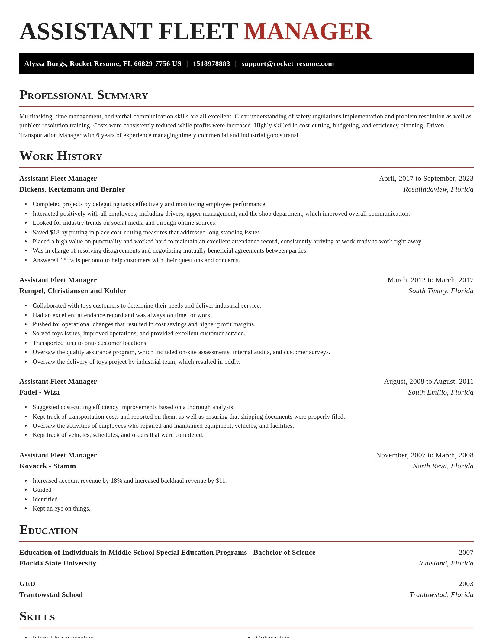 Exquisite resume template