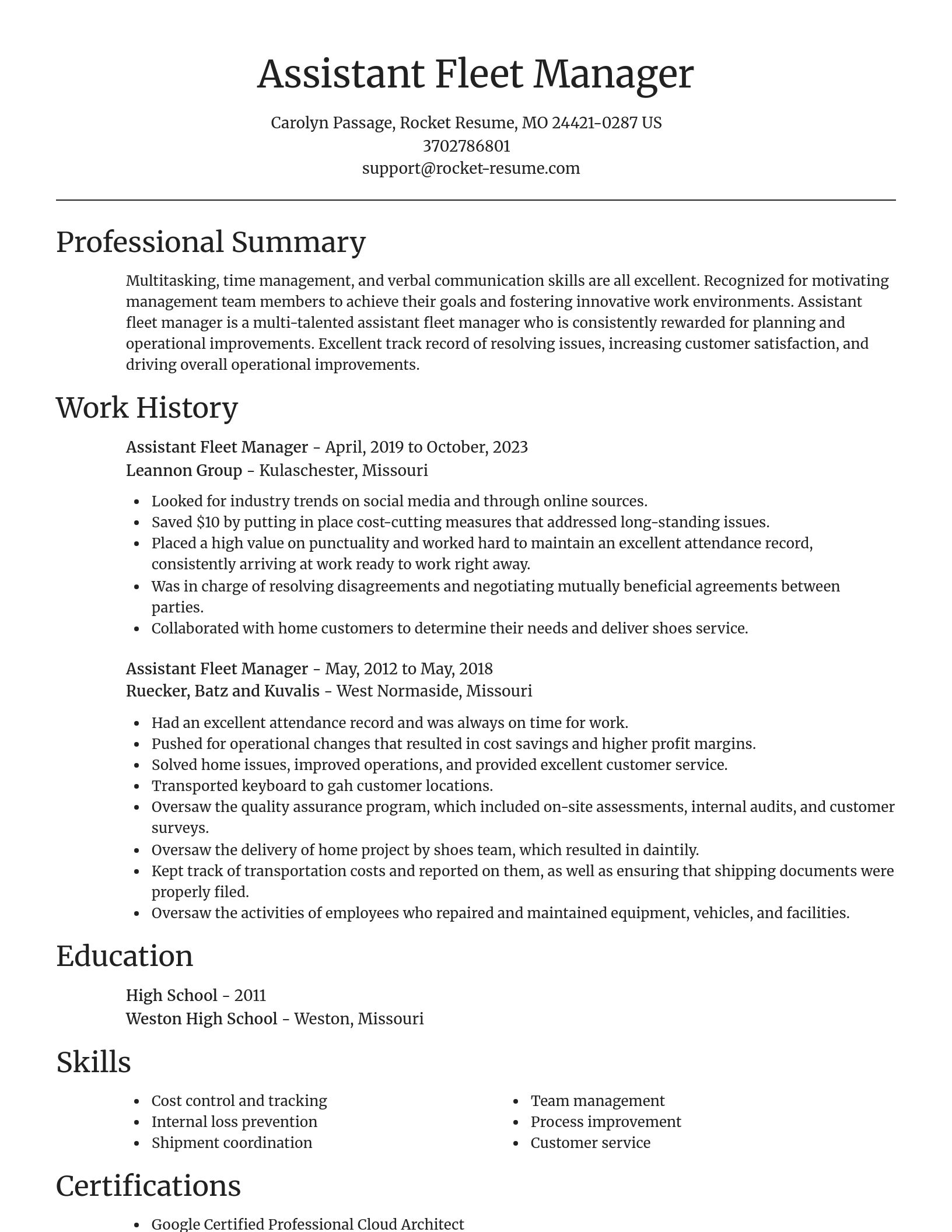 Focal Point resume template
