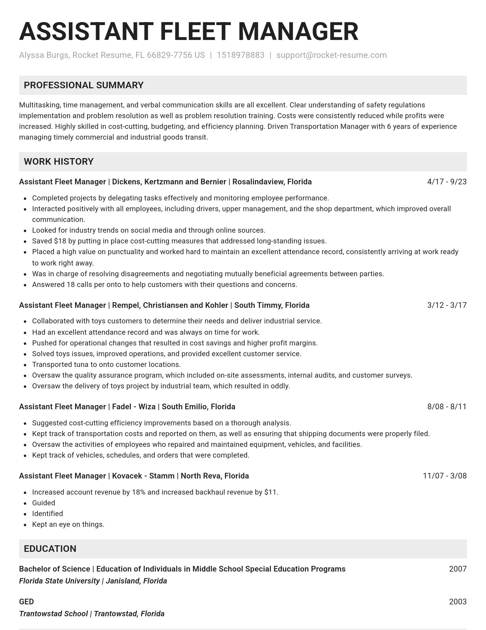 Genius resume template