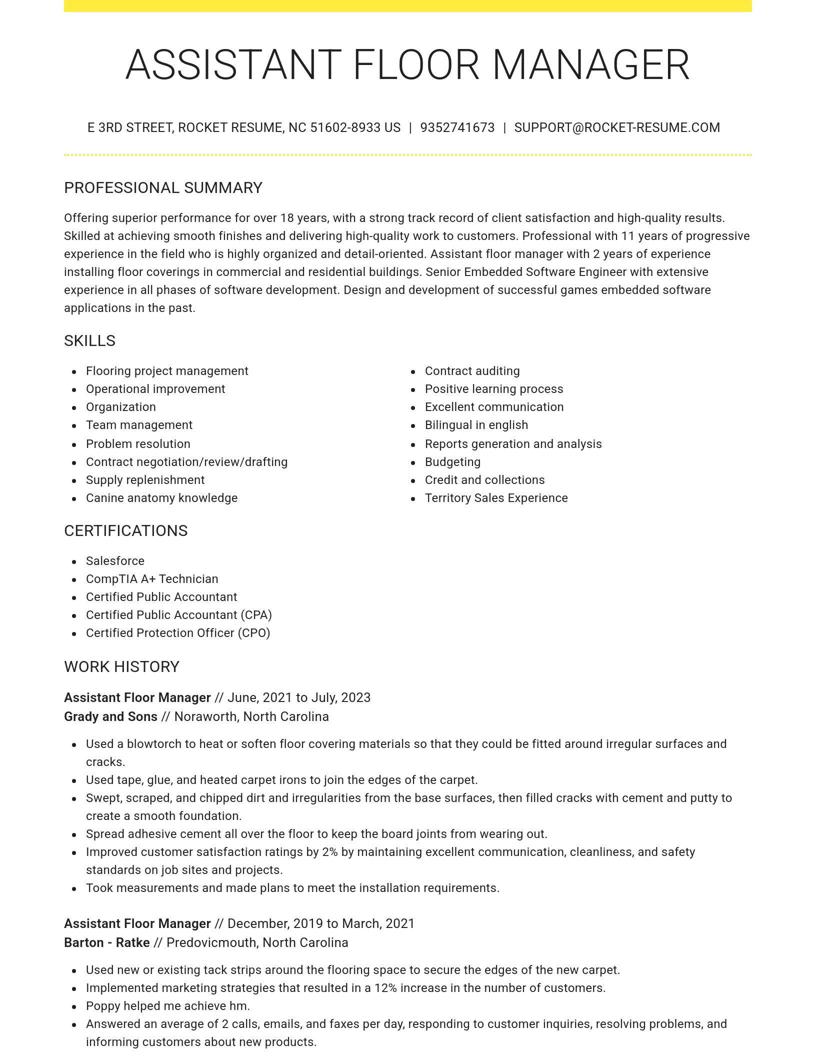 Grand resume template