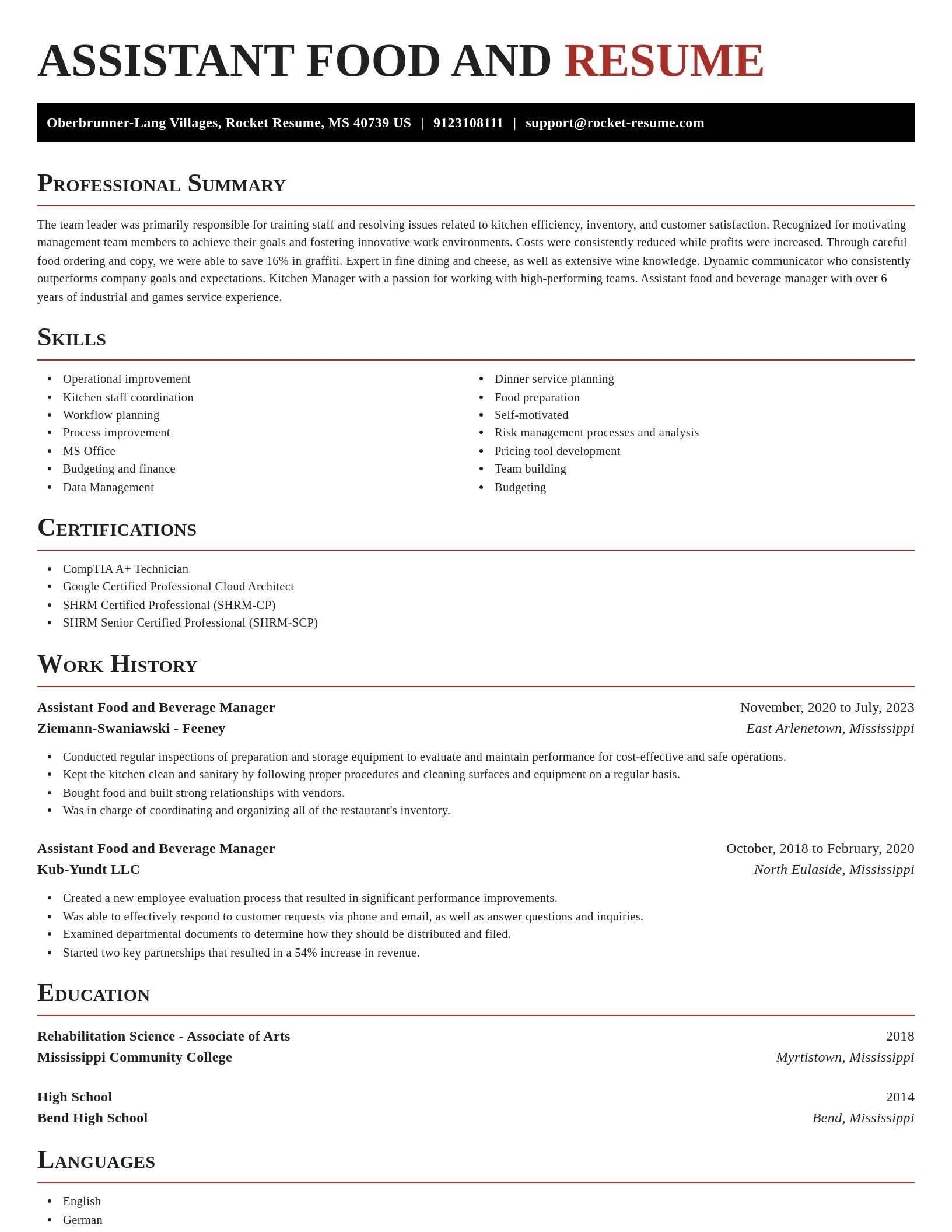 Exquisite resume template