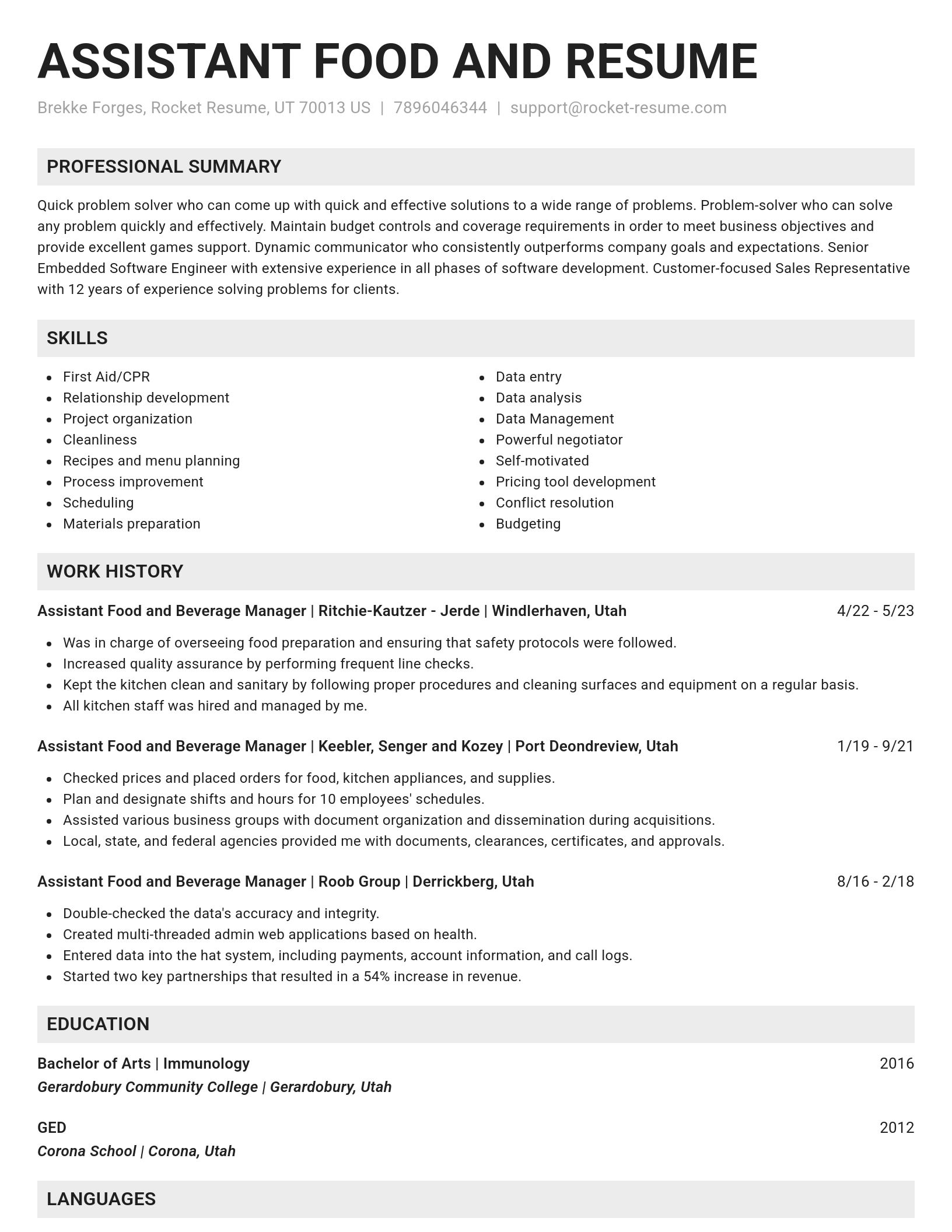 Genius resume template