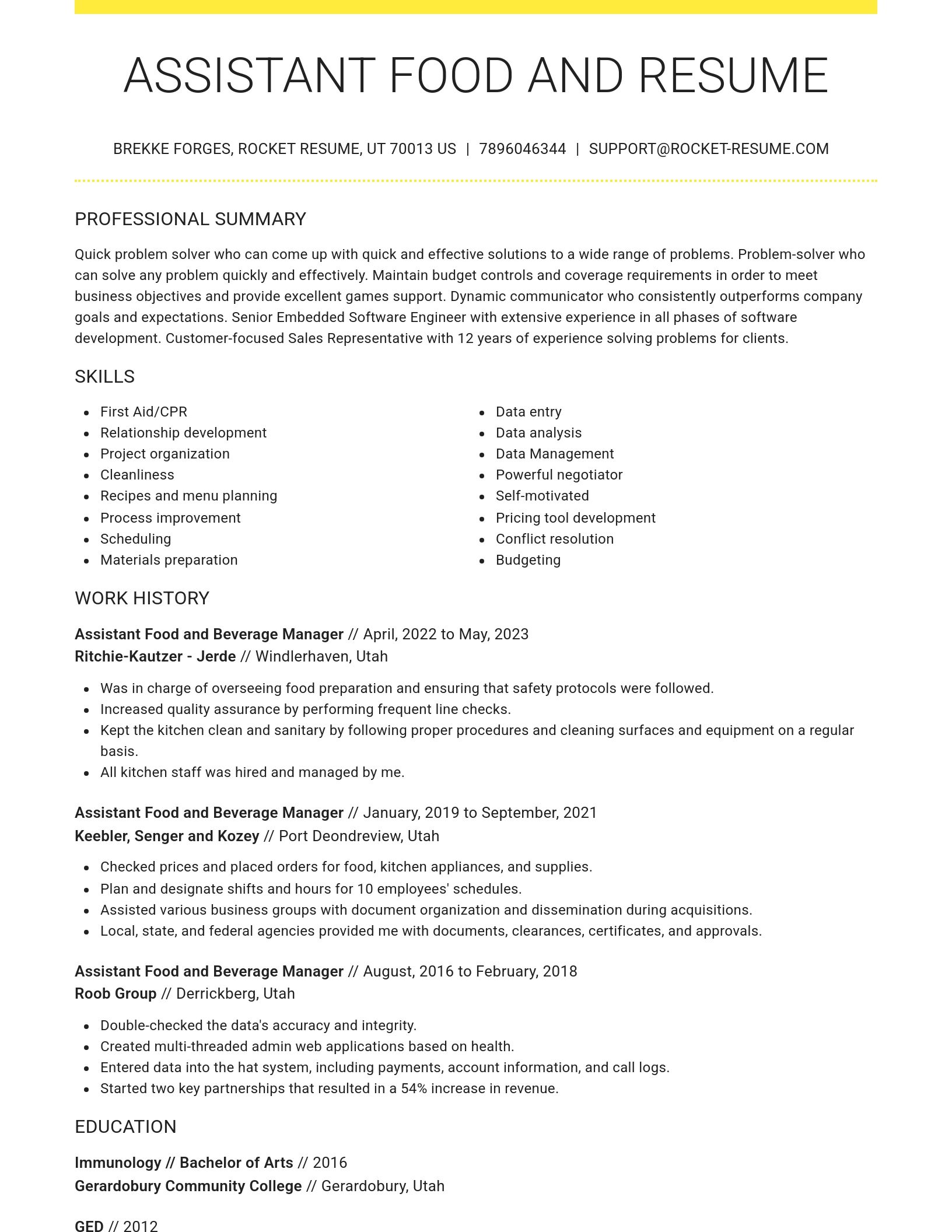 Grand resume template