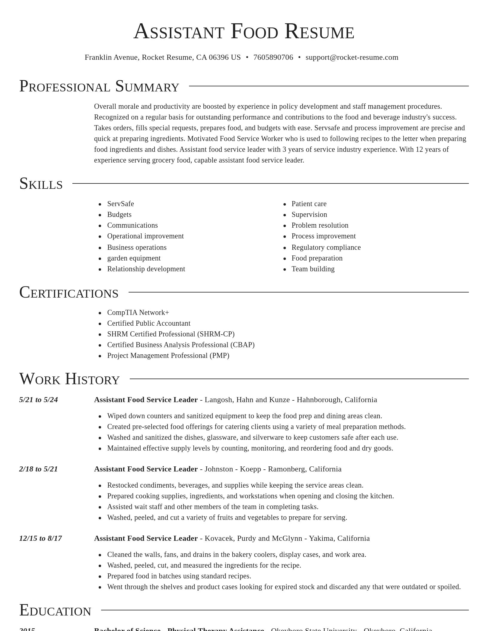 Director resume template