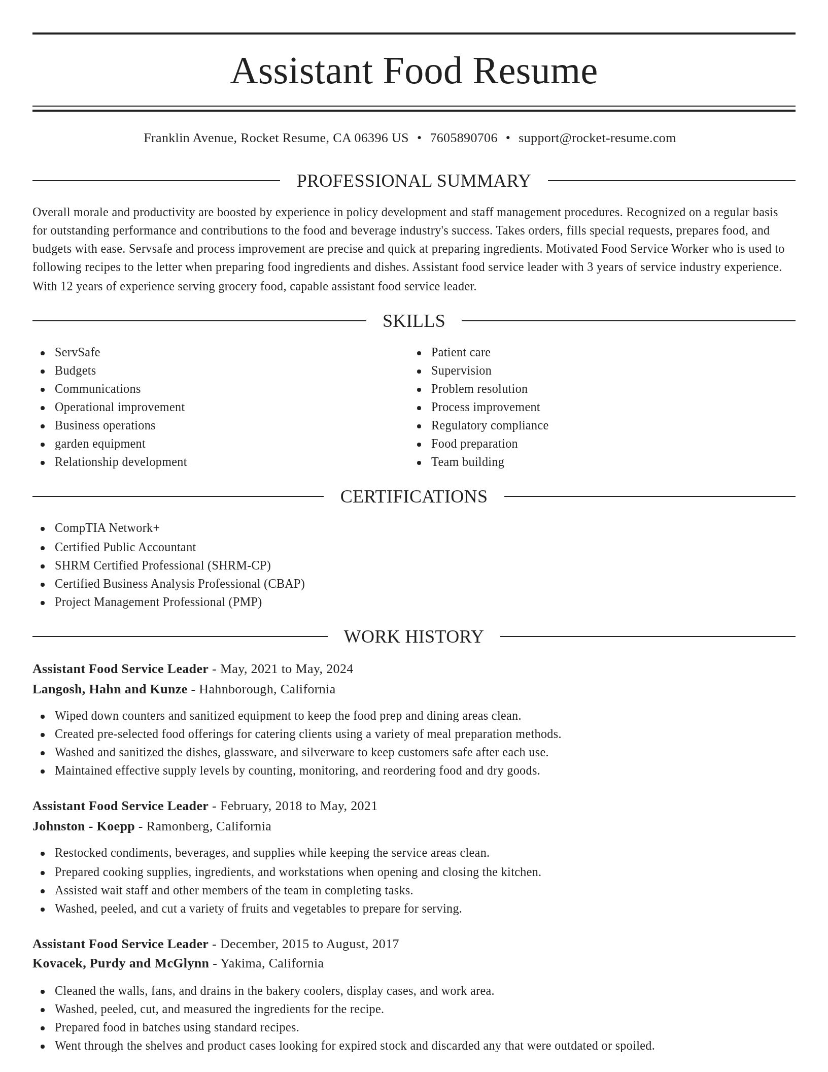 Elegant resume template