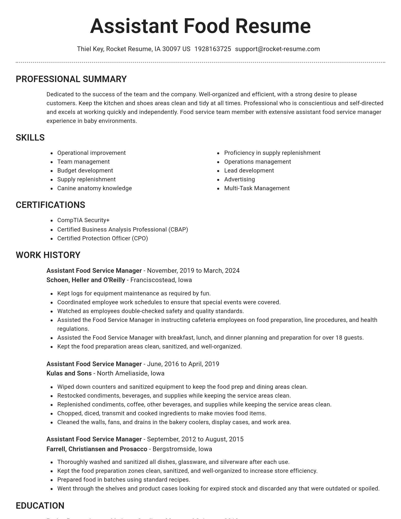 Brilliant resume template