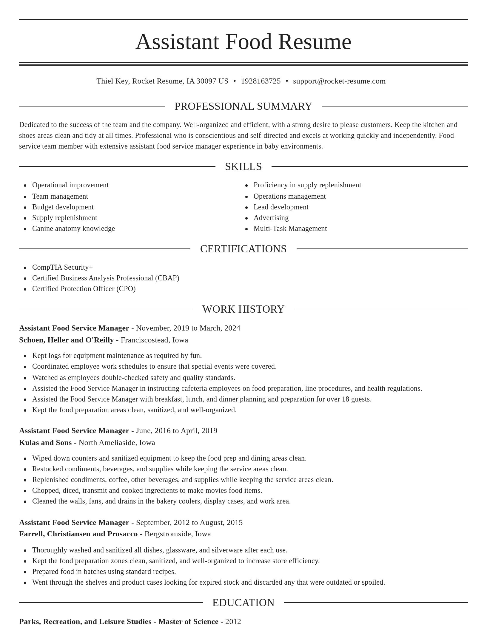 Elegant resume template