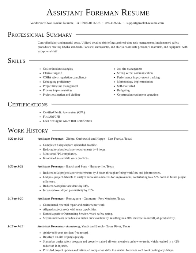 Director resume template
